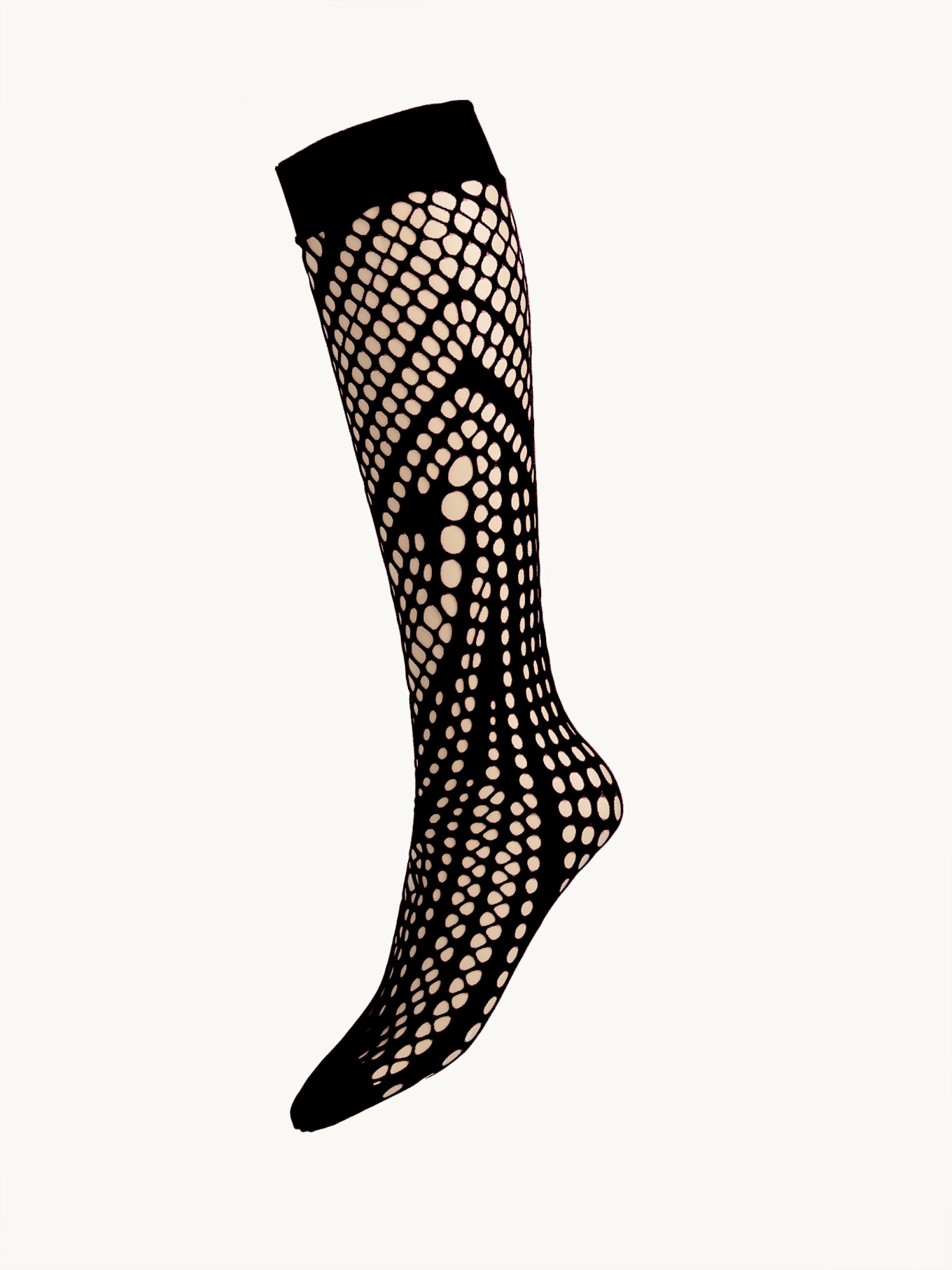 Wolford Kniestrumpf ORGANIC NET KNEE-HIGHS: SCHWARZ