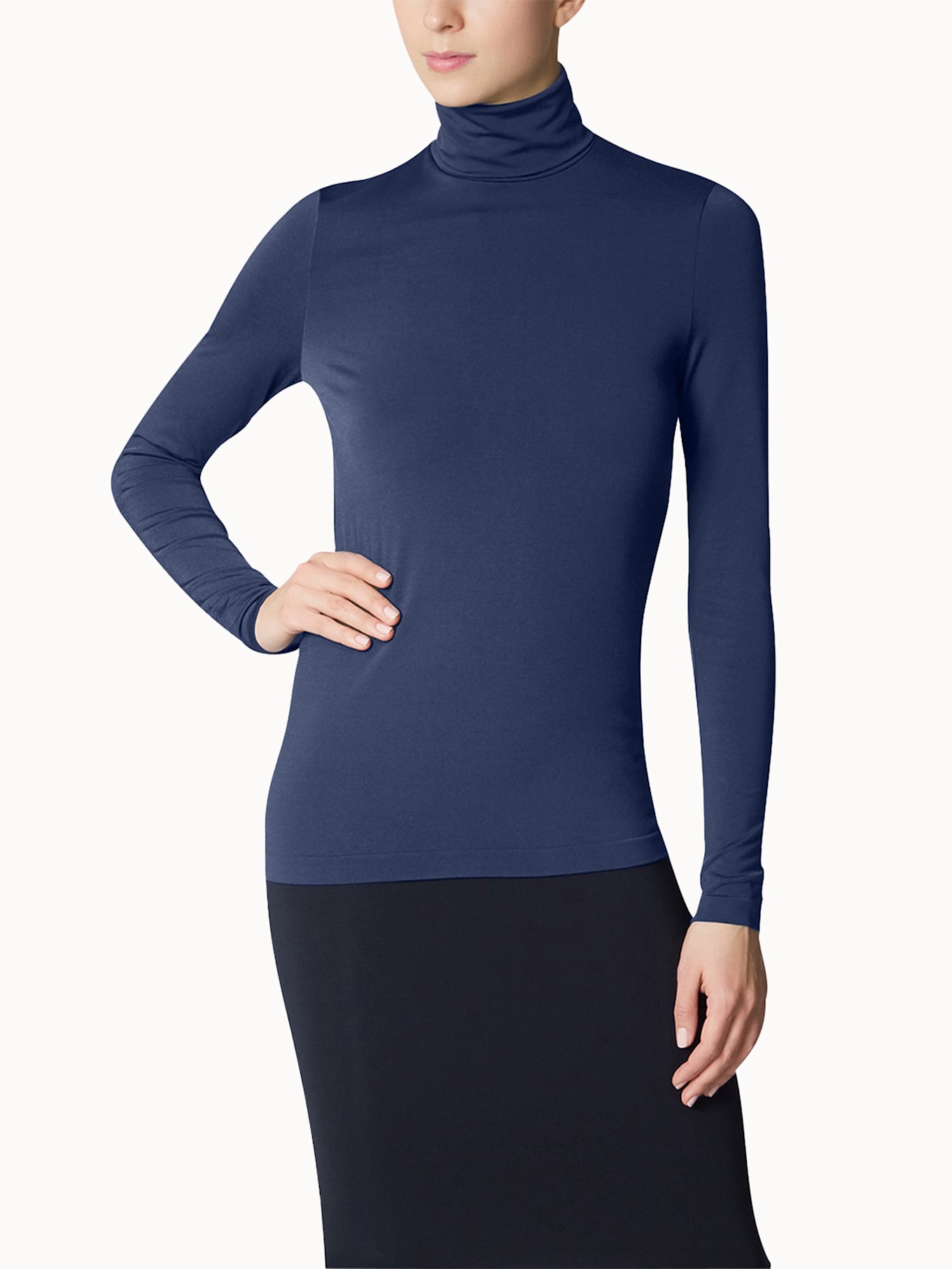 Wolford Pullover LUXE PULLOVER: DUNKELBLAU