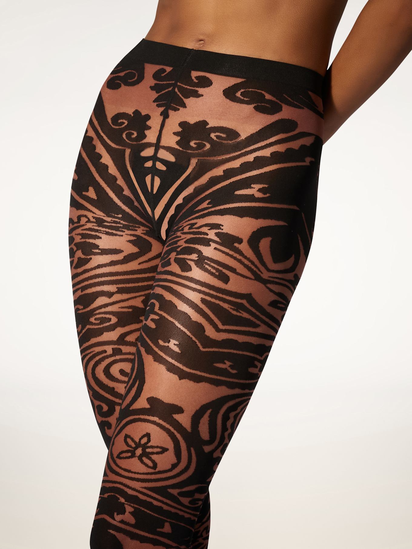 Wolford Strumpfhose PAISLEY TATTOO TIGHTS: BRAUN