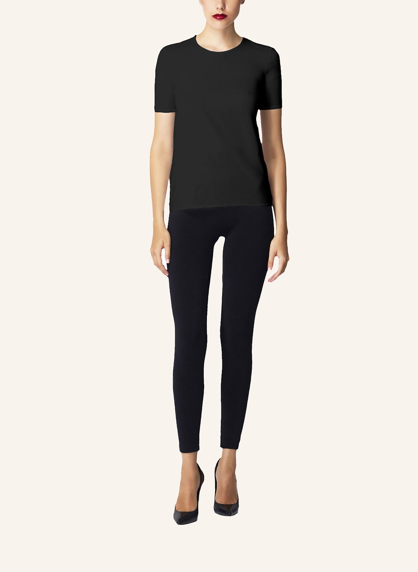 Wolford T-Shirt PURE TOP SHORT SLEEVES: SCHWARZ