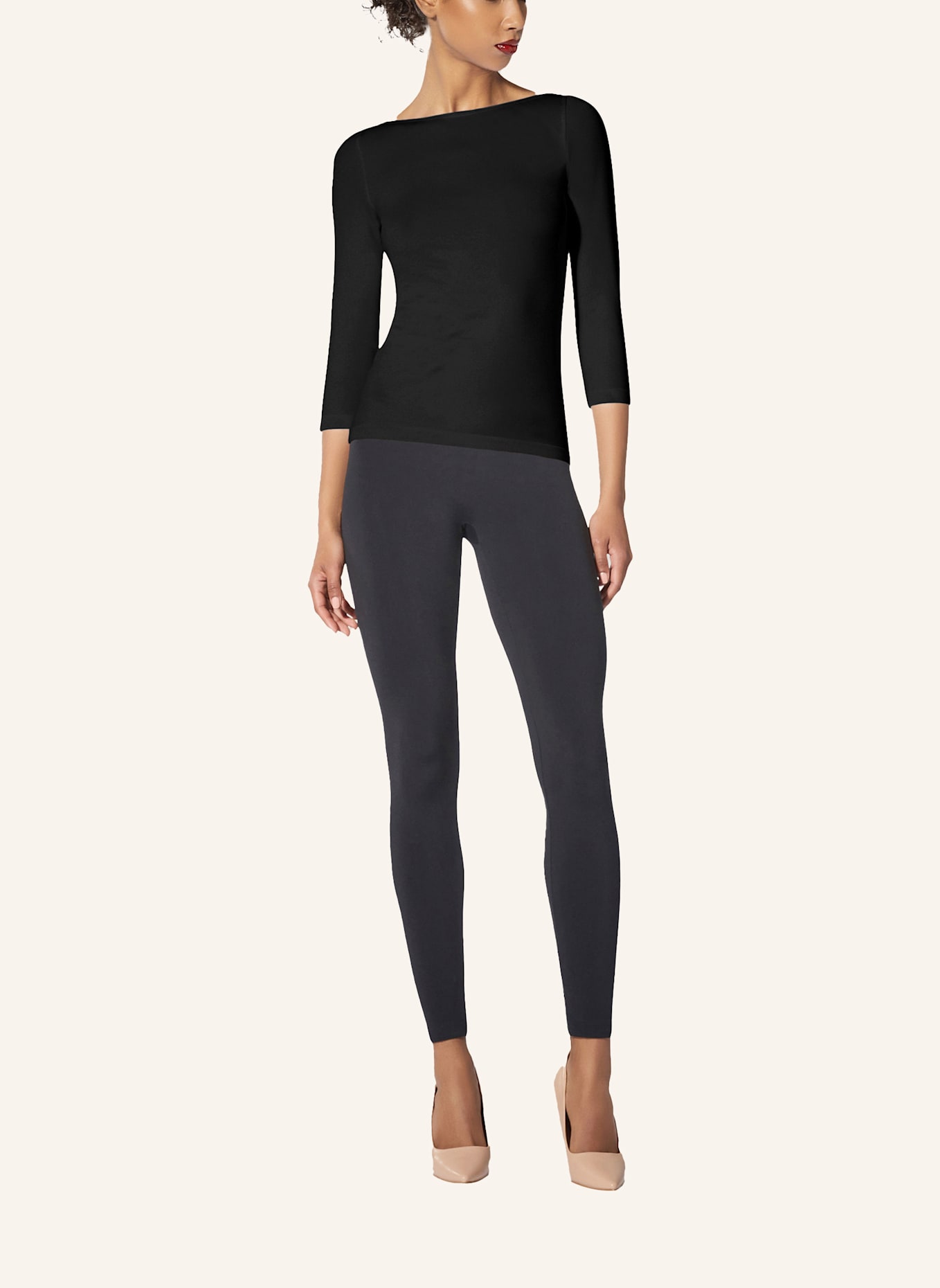 Wolford T Shirt Top CORDOBA TOP LONG SLEEVES: SCHWARZ