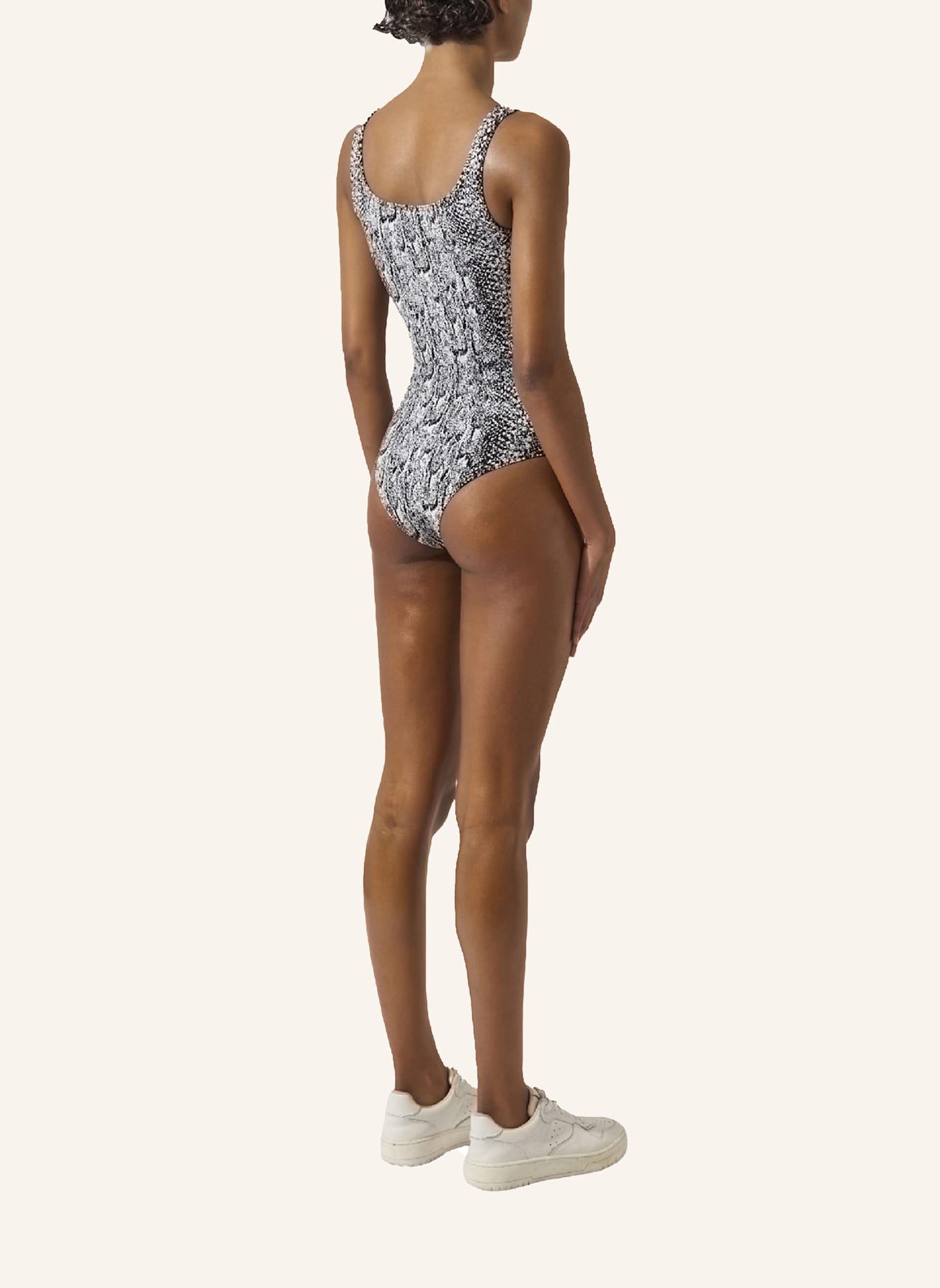 Wolford Body SEAMLESS PYTHON BODY: WEISS/ SCHWARZ