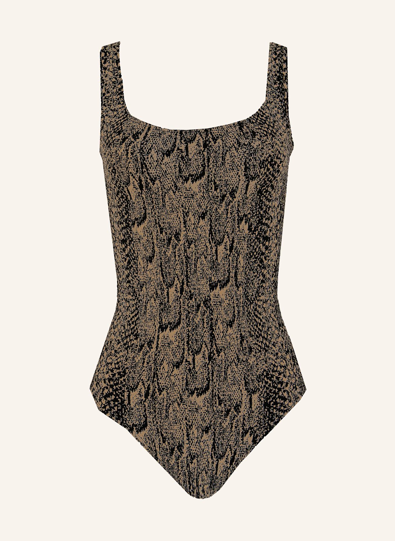 Wolford Body SEAMLESS PYTHON BODY: BEIGE/ SCHWARZ