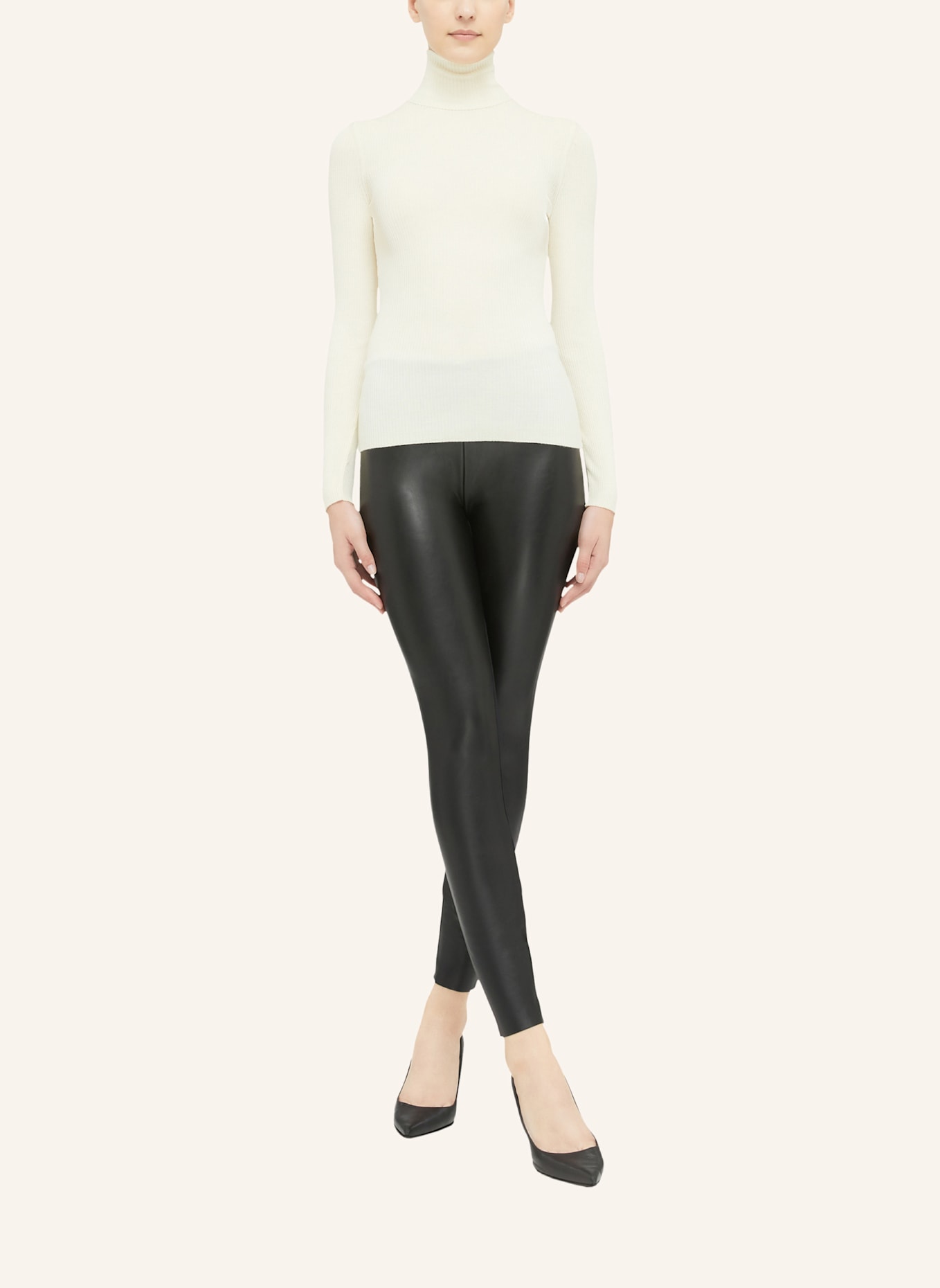 Wolford Pullover MERINO FINE RIB TOP LONG SLEEV: ECRU