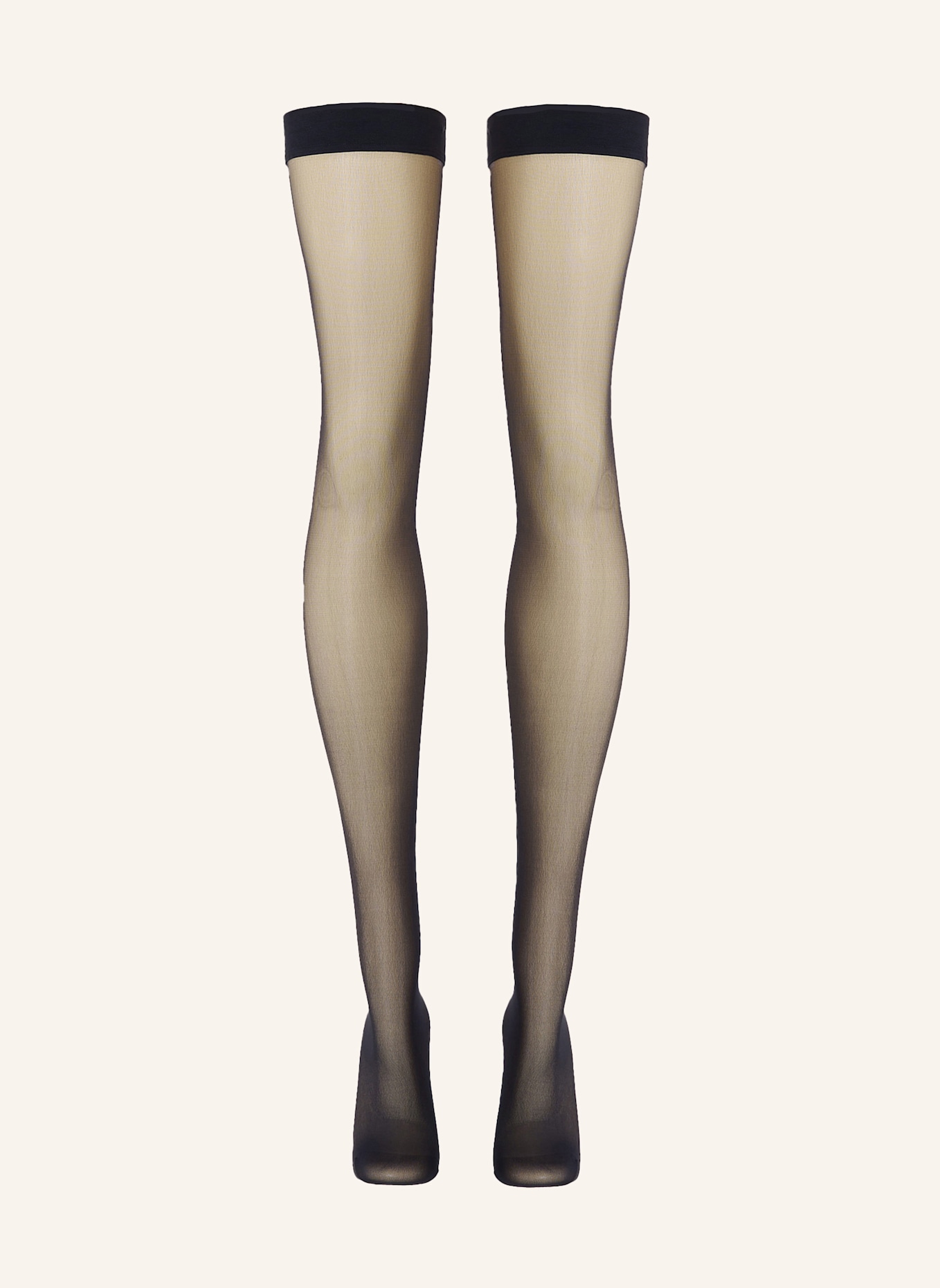 Wolford Halterloser Strumpf INDIVIDUAL 10 STAY-UP: SCHWARZ