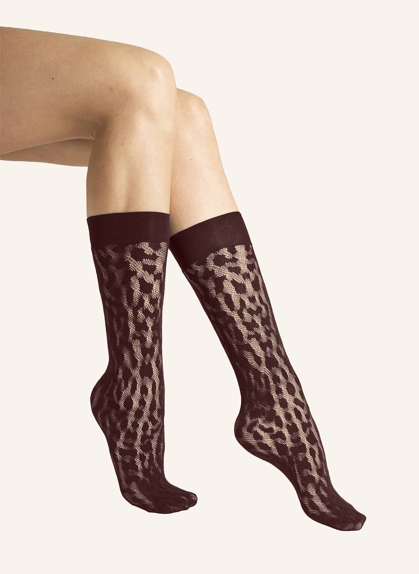 Wolford Socken REPTILE NET SOCKS: BRAUN