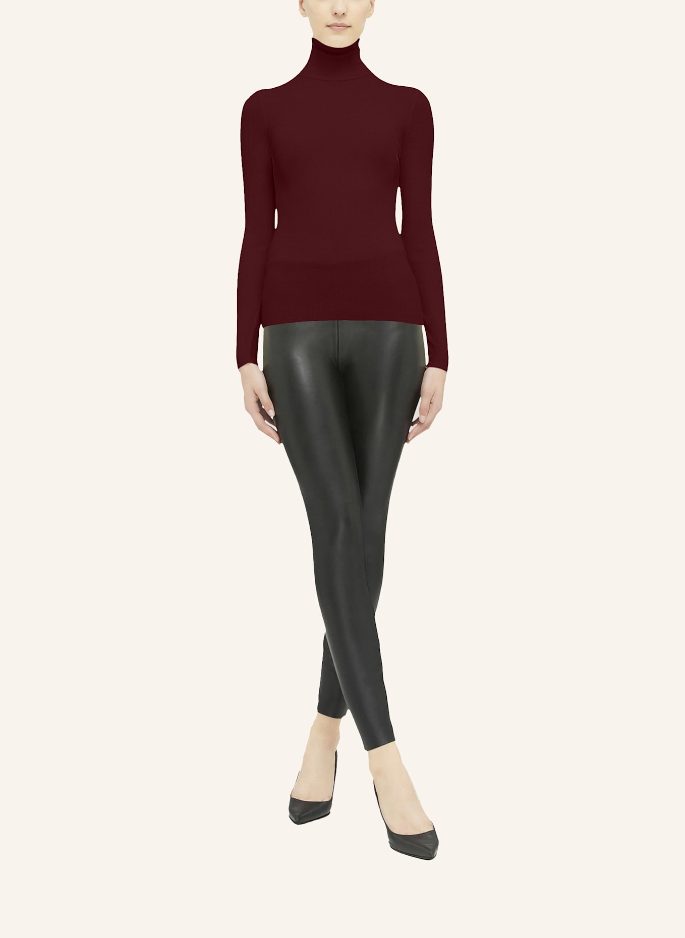 Wolford Pullover MERINO FINE RIB TOP LONG SLEEV: ROT