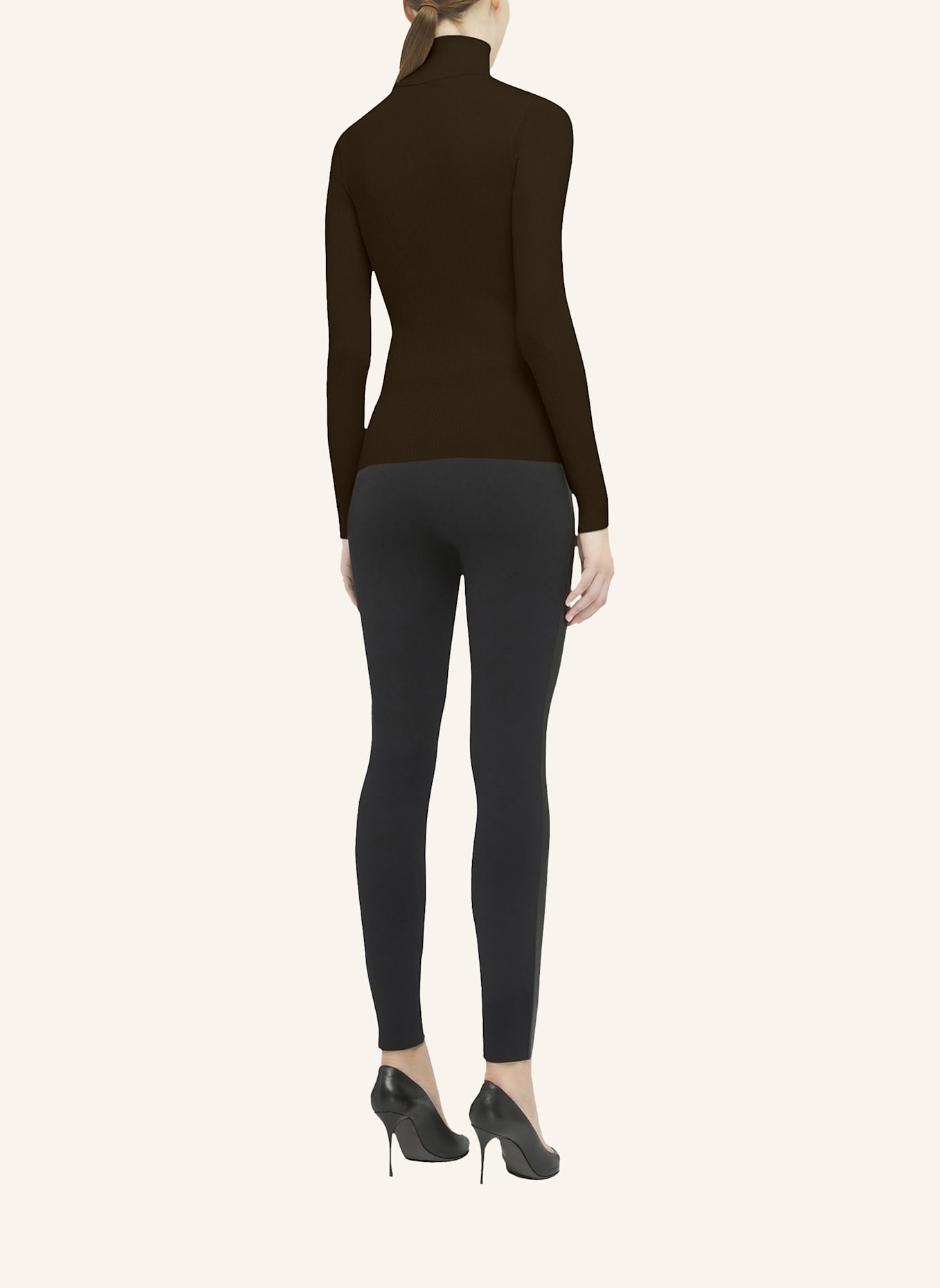 Wolford Pullover MERINO FINE RIB TOP LONG SLEEV: DUNKELBRAUN