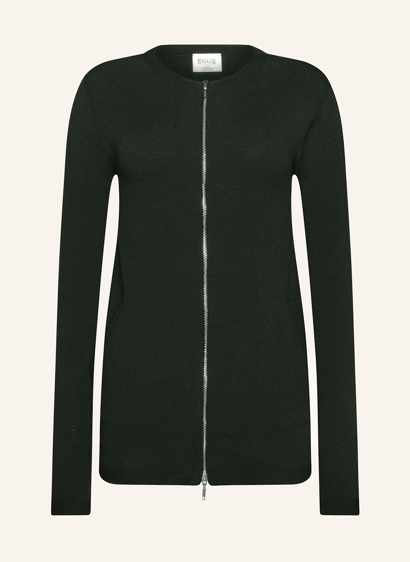 Wolford Strickjacke, Jacke & Weste THE MERINO CARDIGAN: DUNKELGRÜN