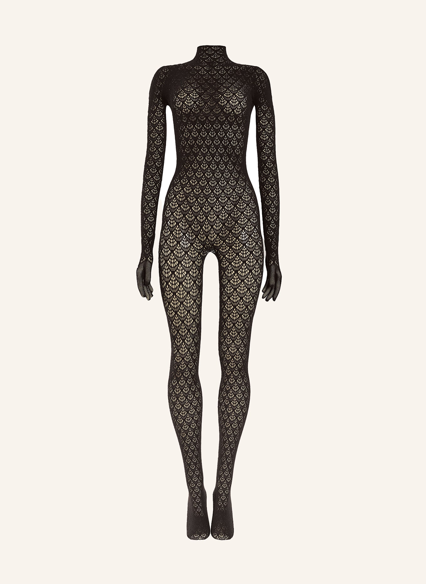 Wolford Hose MERMAID NET CATSUIT: DUNKELBRAUN