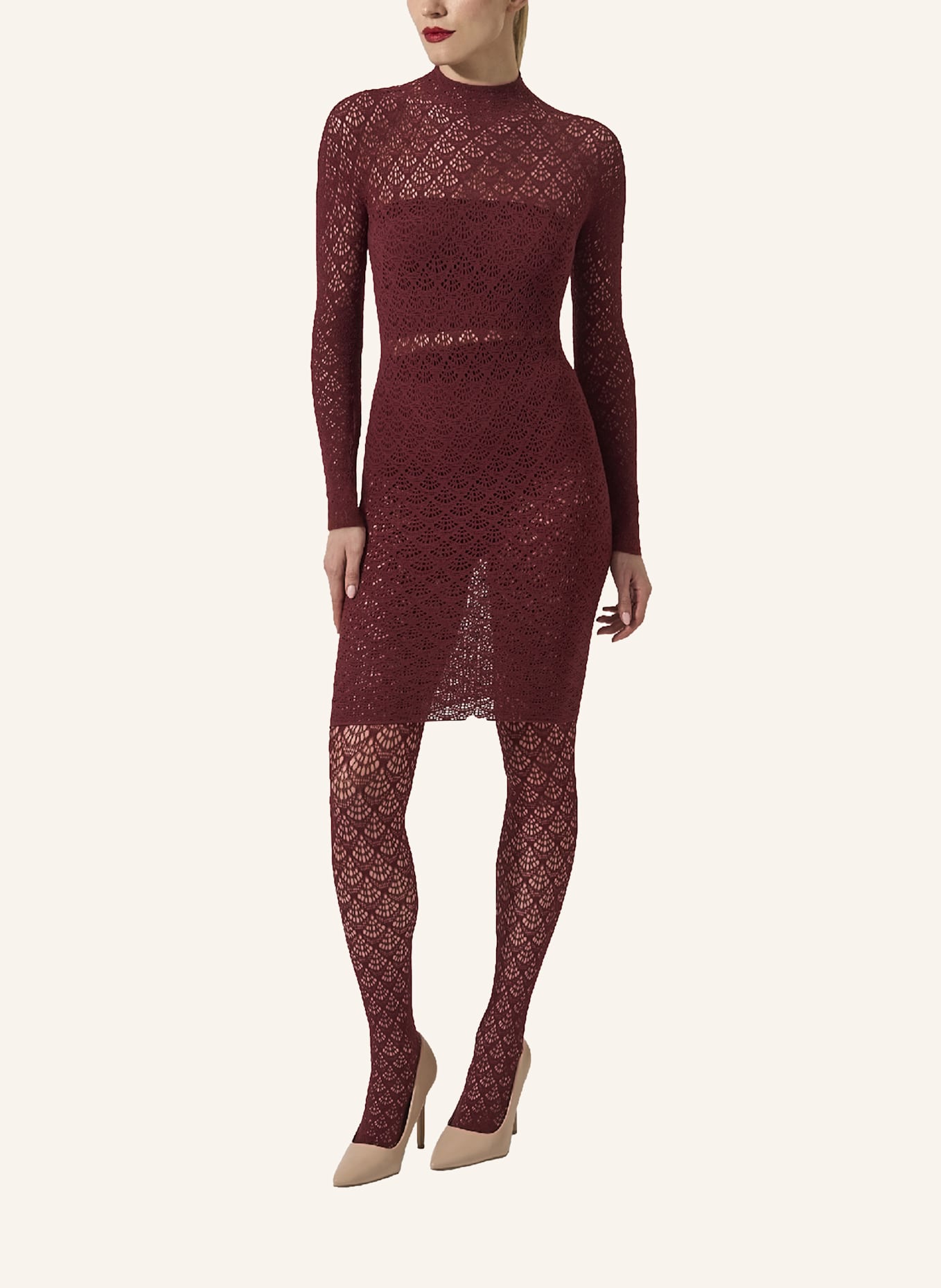 Wolford Kleid MERMAID NET DRESS: ROT
