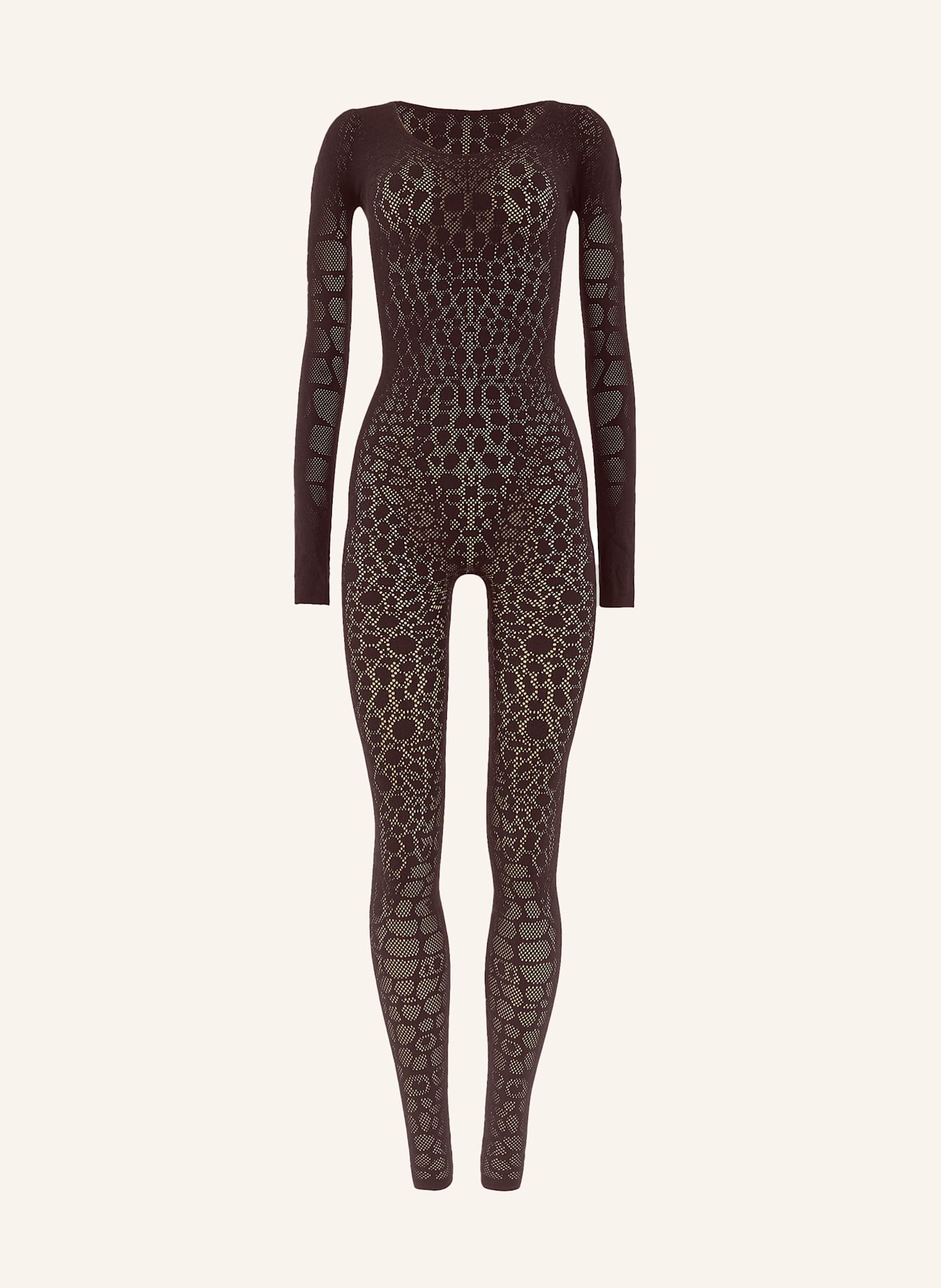 Wolford Hose REPTILE NET JUMPSUIT: BRAUN