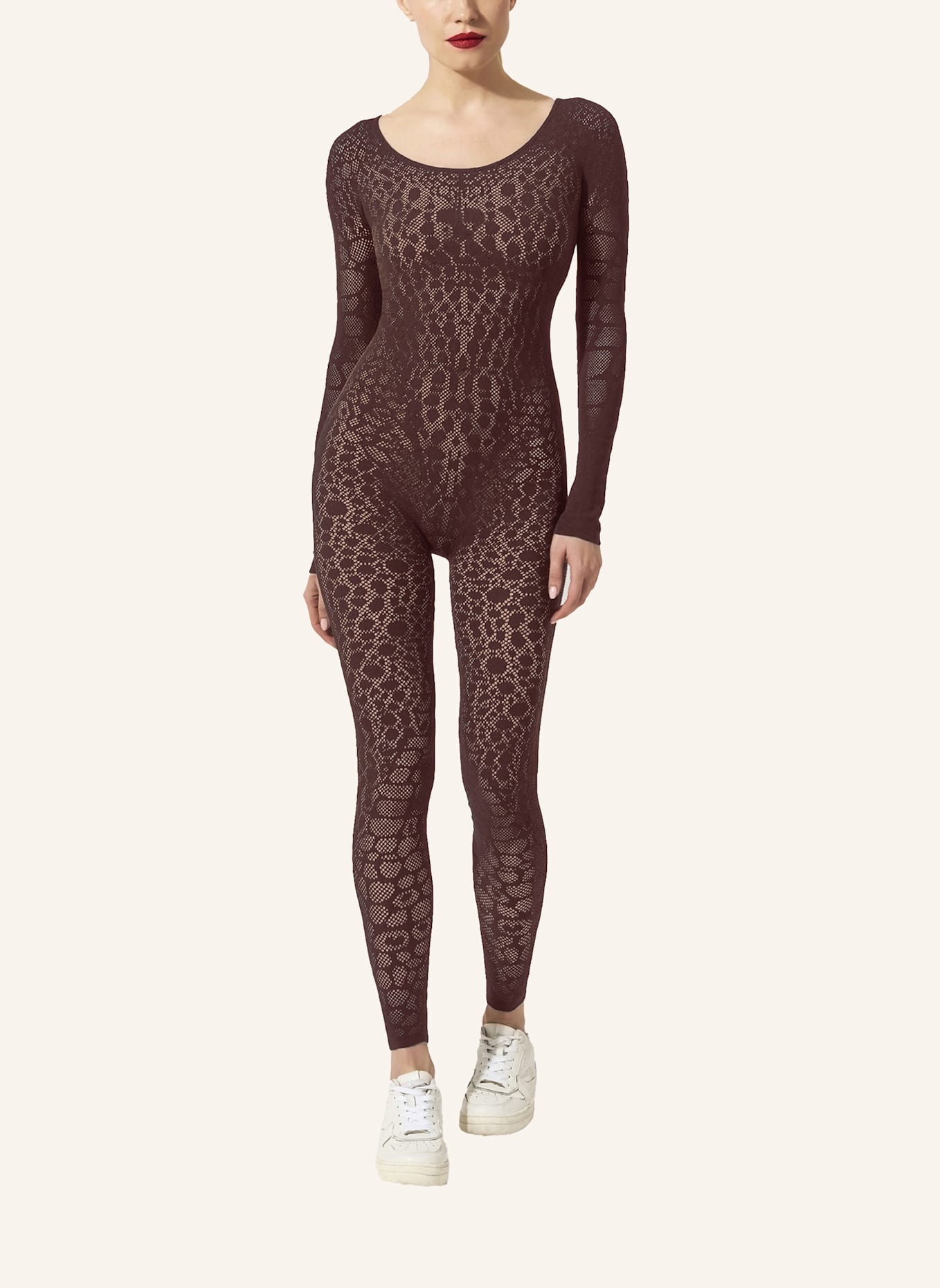 Wolford Hose REPTILE NET JUMPSUIT: BRAUN