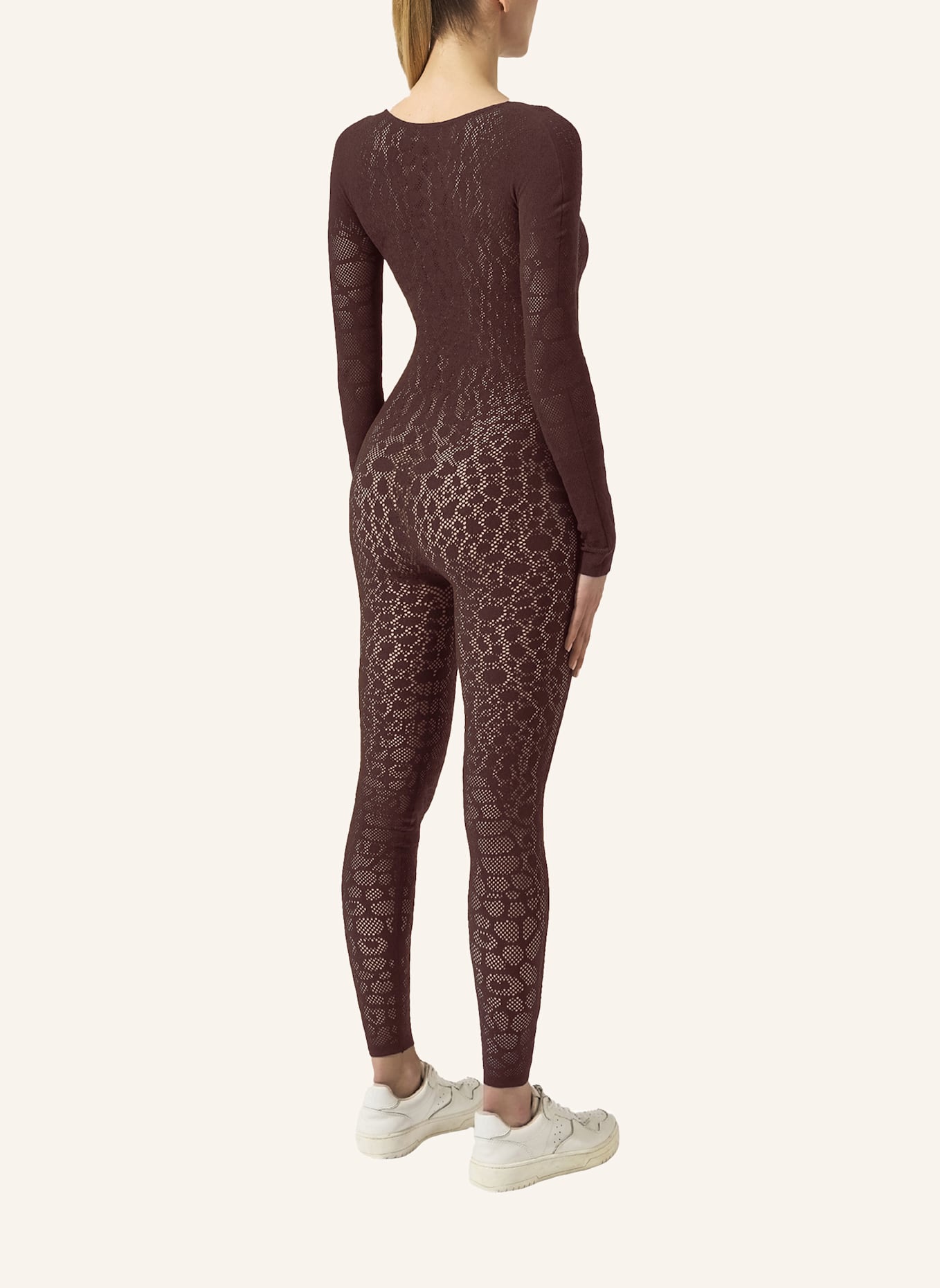 Wolford Hose REPTILE NET JUMPSUIT: BRAUN