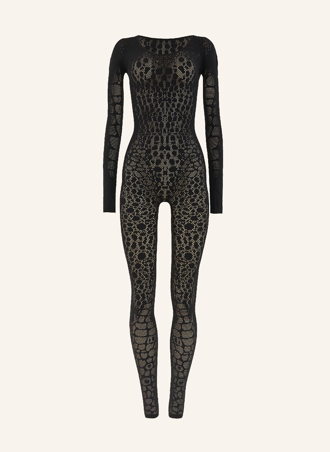 Wolford Hose REPTILE NET JUMPSUIT: SCHWARZ