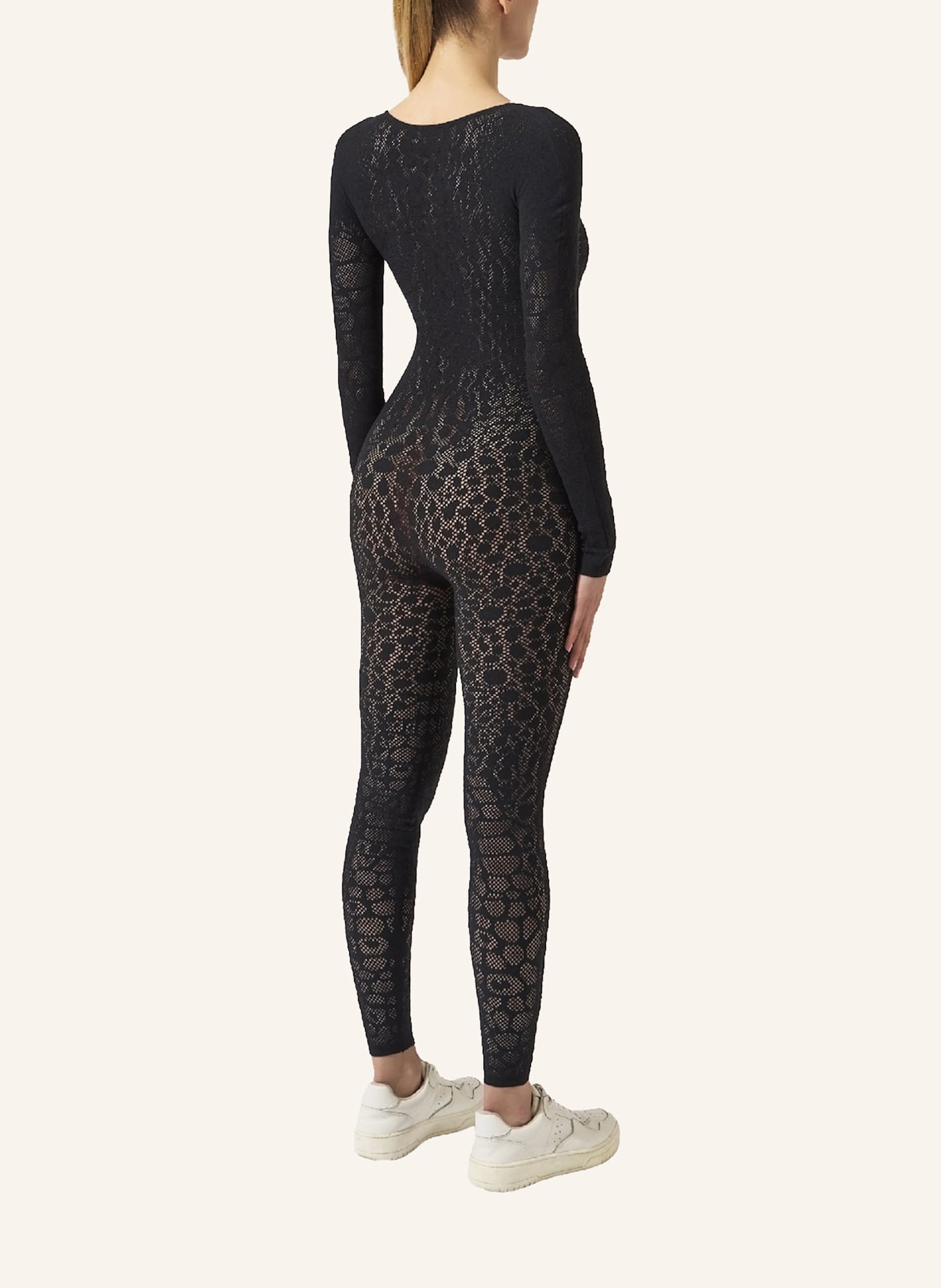 Wolford Hose REPTILE NET JUMPSUIT: SCHWARZ