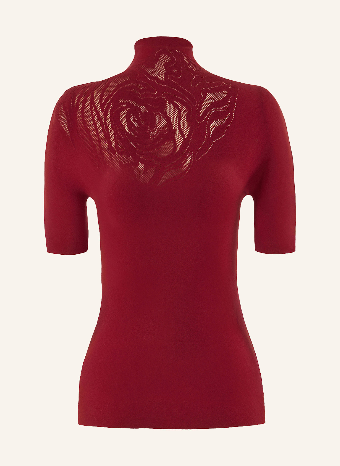 Wolford T-Shirt ROSE NET TOP SHORT SLEEVES: ROT