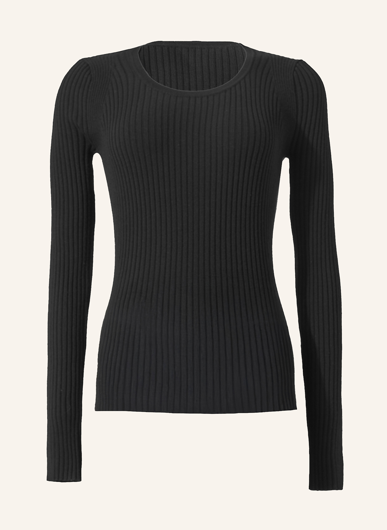 Wolford Pullover FINE MERINO RIB TOP L. SLEEVES: SCHWARZ