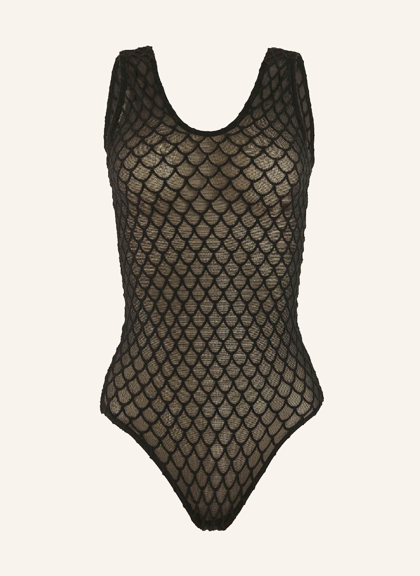 Wolford Body VELVET NET ILLUSION STR. BODY: SCHWARZ