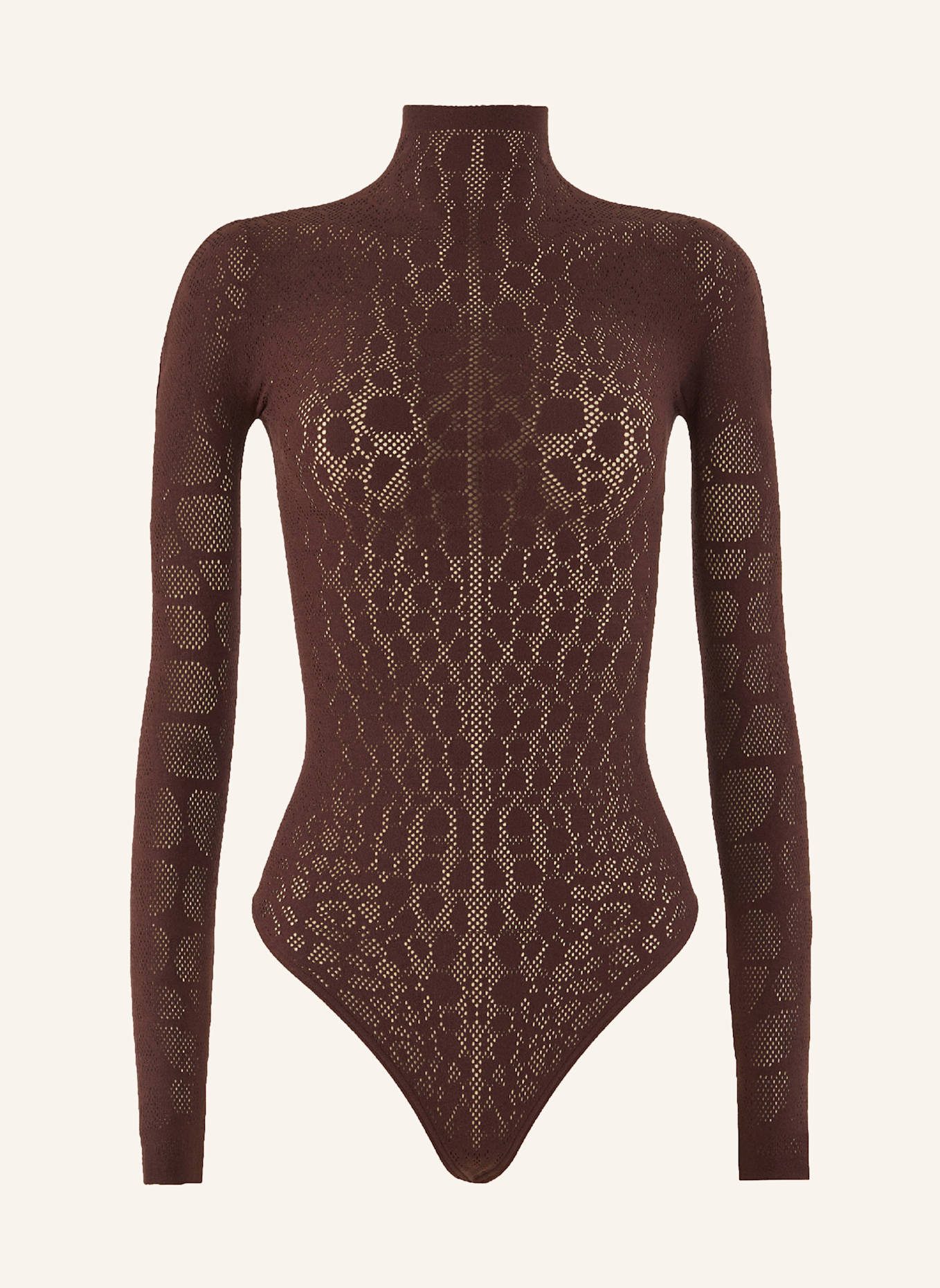 Wolford Body REPTILE NET STRING BODY: BRAUN