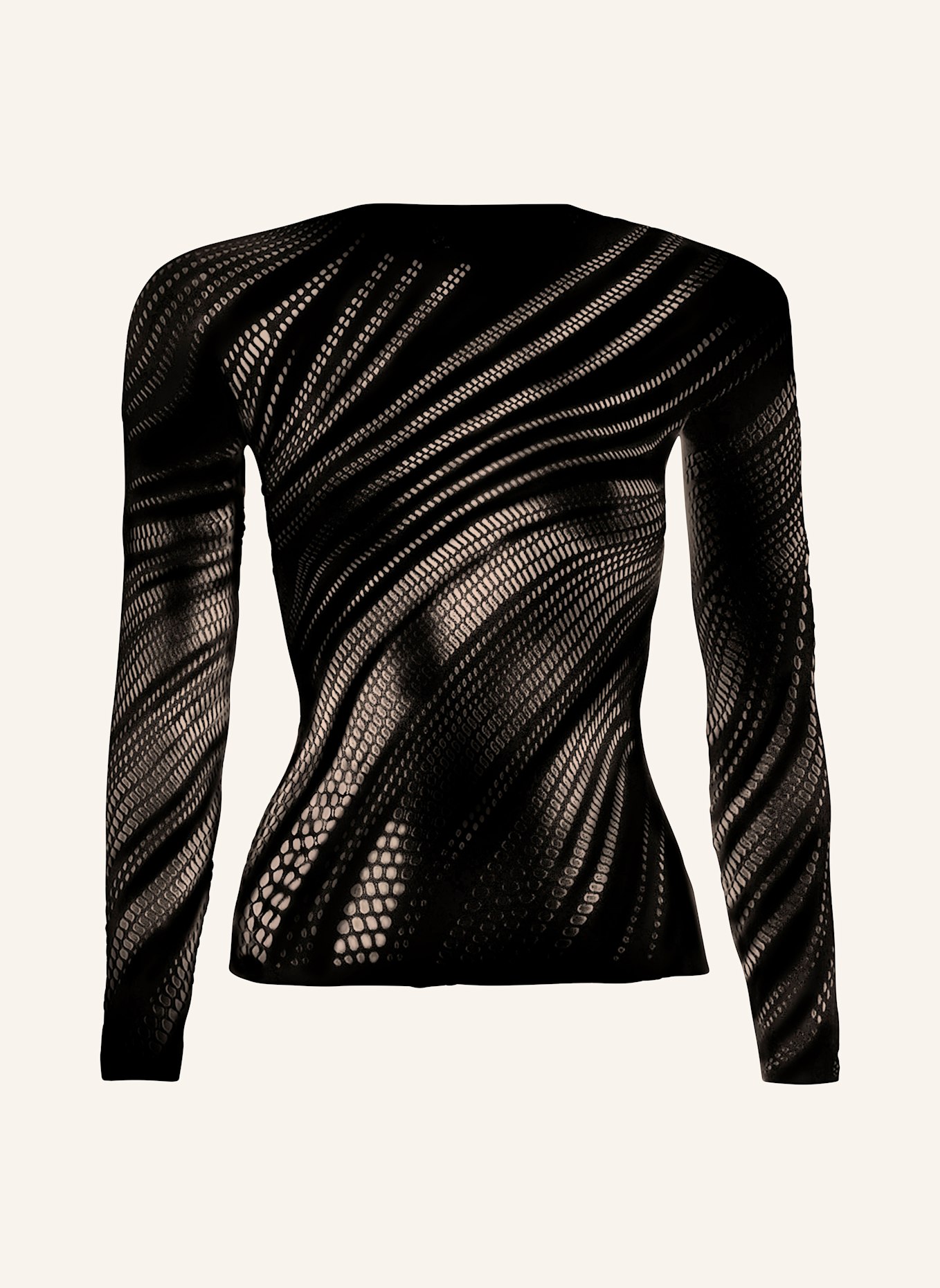 Wolford Pullover ORGANIC NET TOP LONG SLEEVES: SCHWARZ