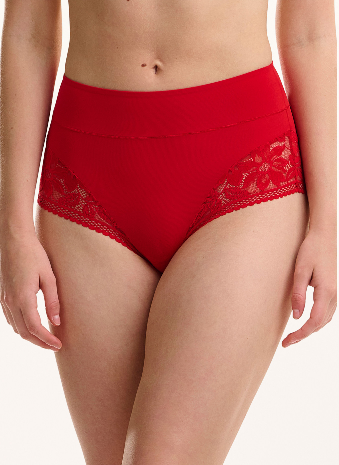 Wolford Lingerie Tanga LACE HIGH WAIST BRIEF: ROT