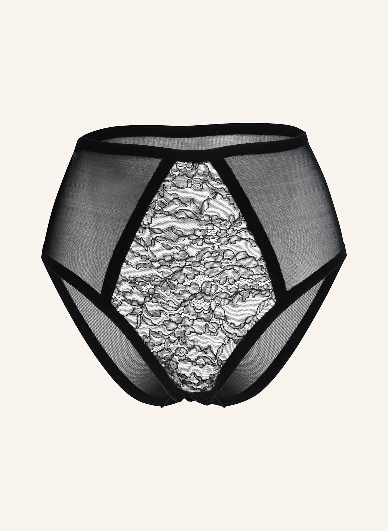 Wolford Lingerie Tanga BONDED TO LEAVERS BRIEF: SCHWARZ