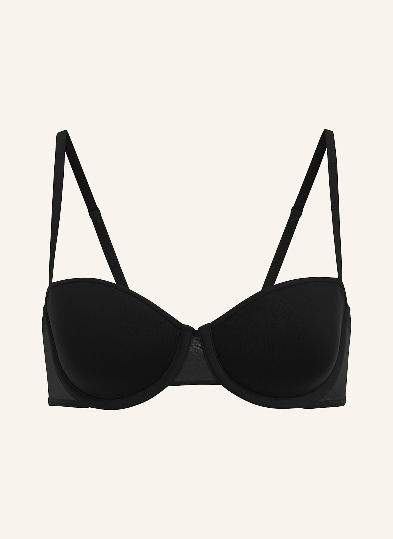 Wolford BH SHEER OPAQUE BANDEAU BRA: SCHWARZ