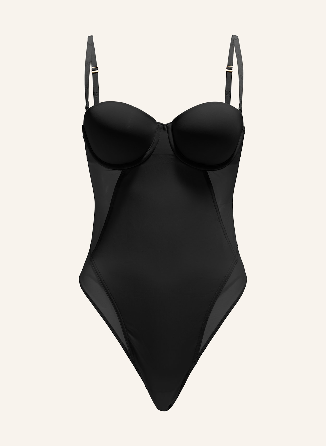 Wolford Bodies ohne Cups MICROFIBRE LIGHT SHAPE BODY: SCHWARZ