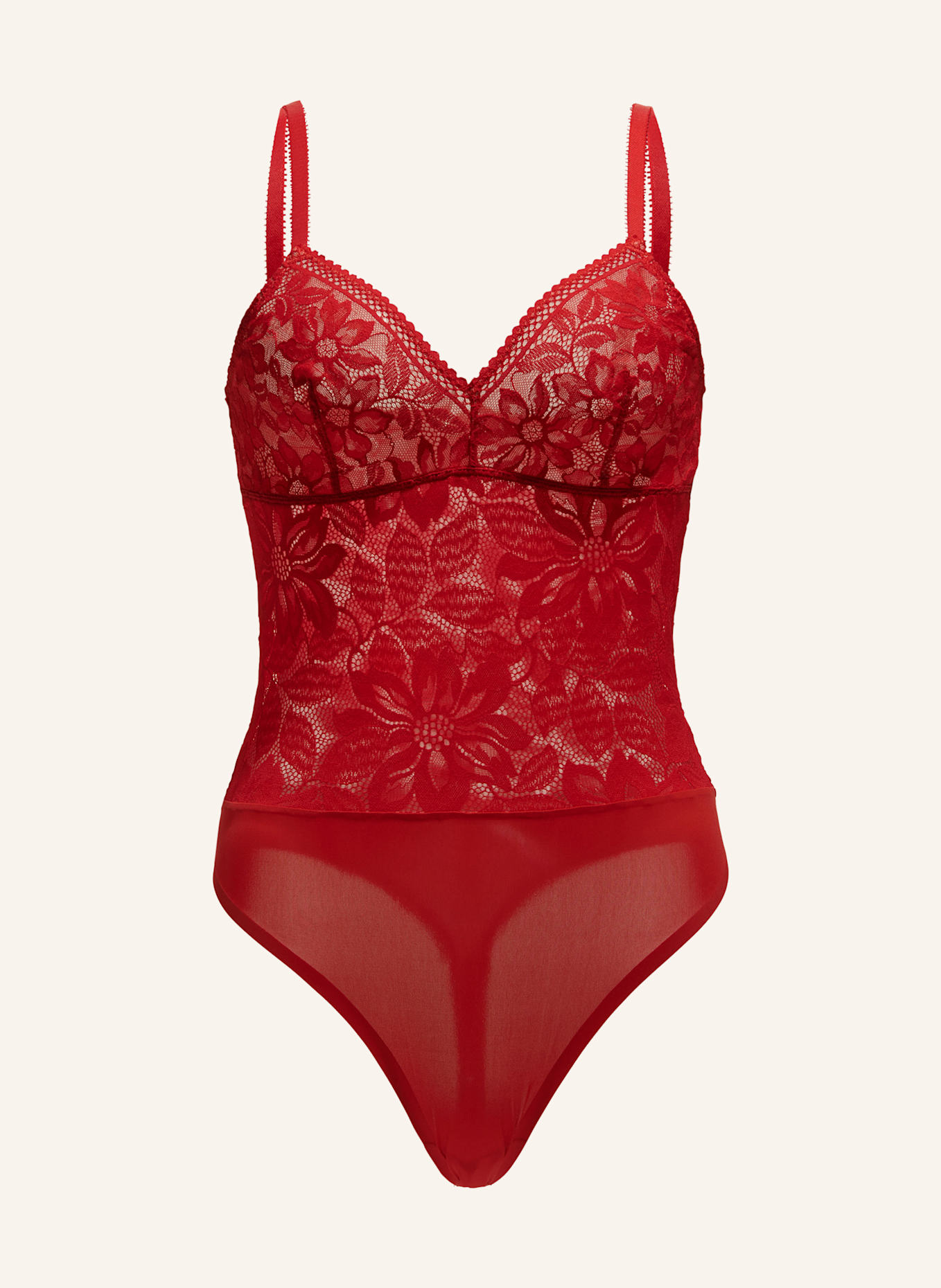 Wolford Bodies ohne Cups LACE BODY: ROT