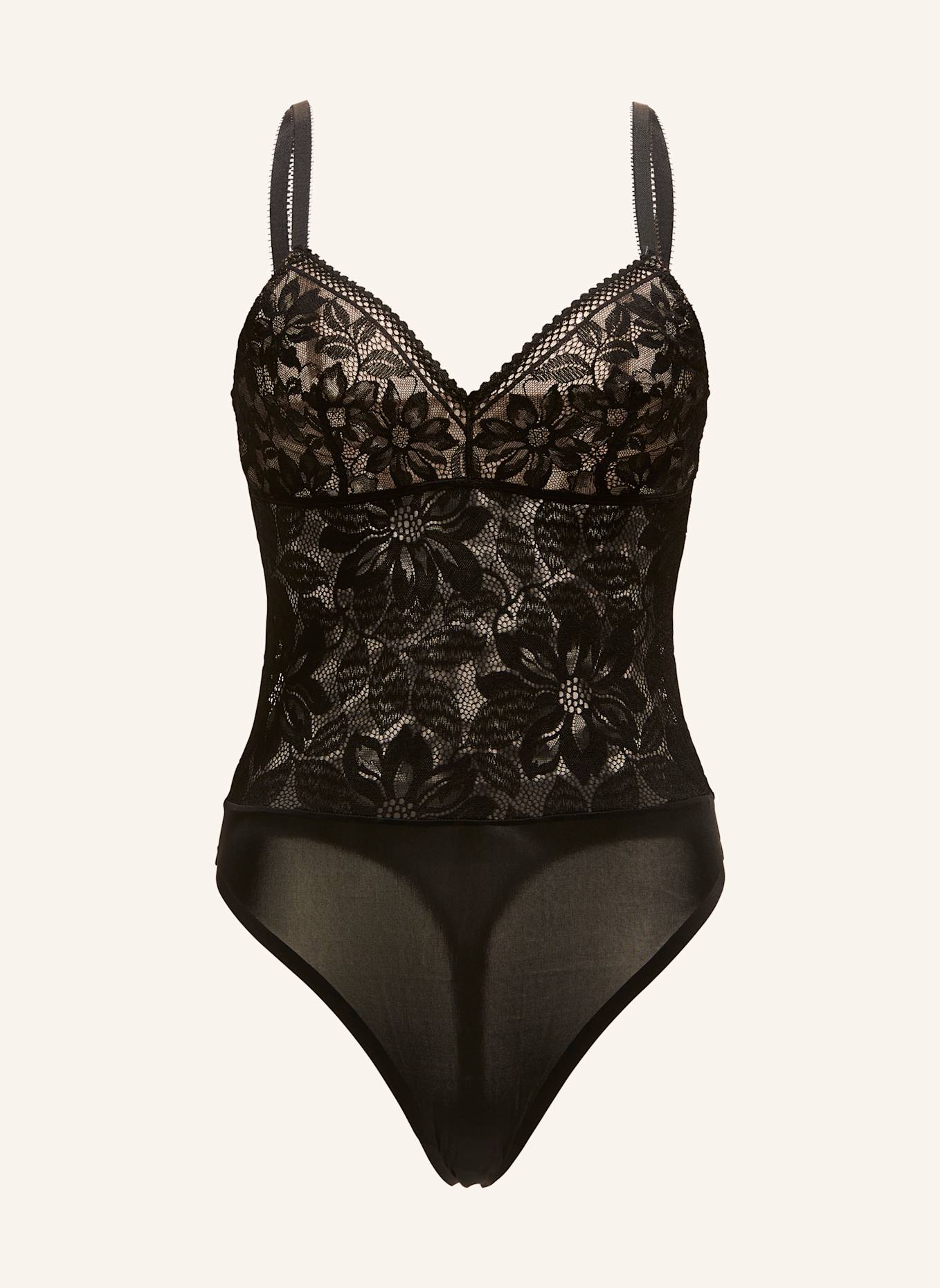 Wolford Bodies ohne Cups LACE BODY: SCHWARZ