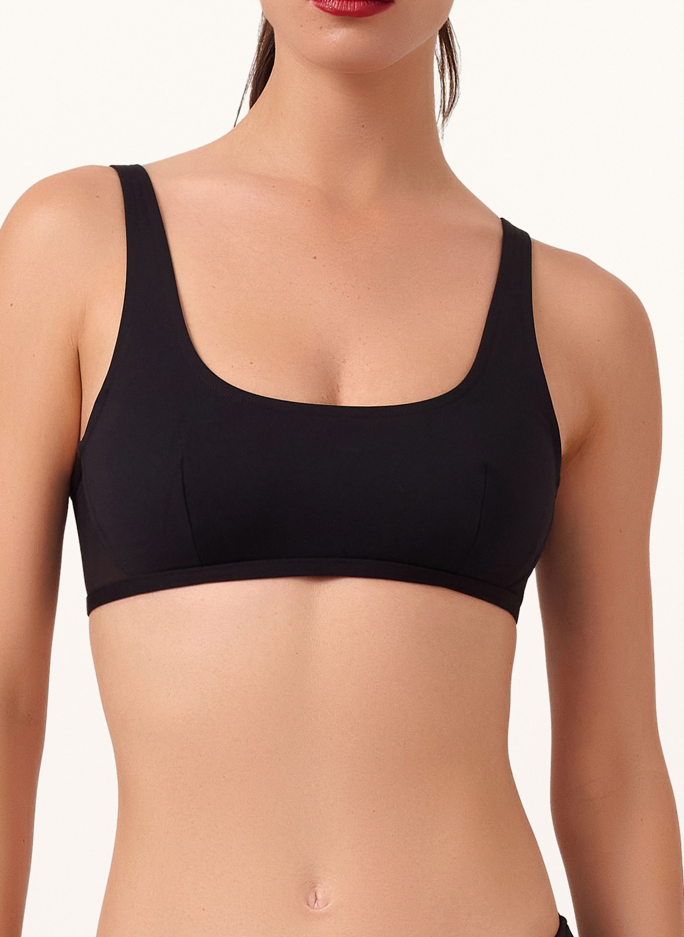 Wolford Bikini Oberteil SHEER & OPAQUE SWIM TOP: SCHWARZ