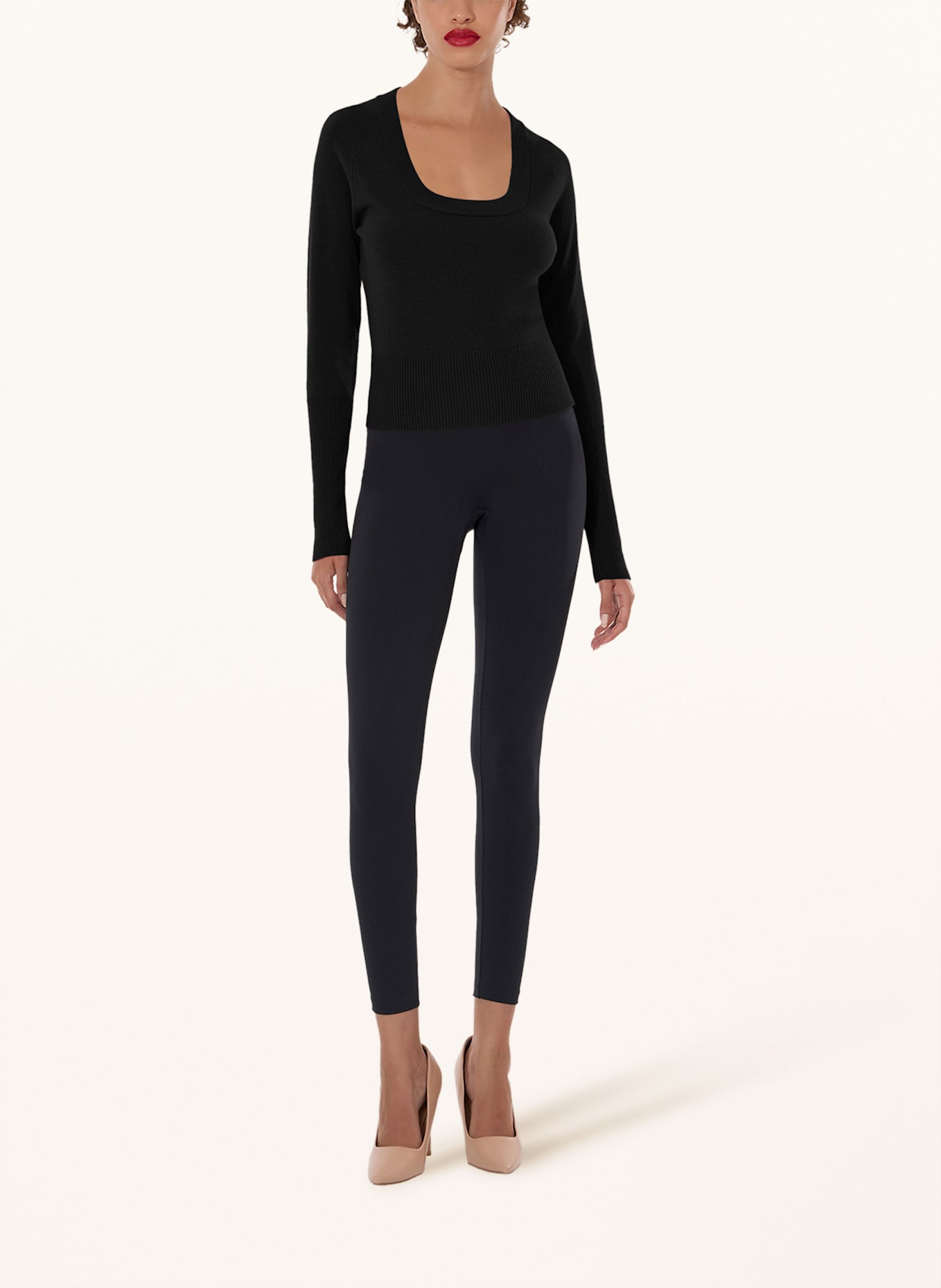 Wolford Wolford Top Long Sleeves Luxe Merino Top Long Sleeves: SCHWARZ