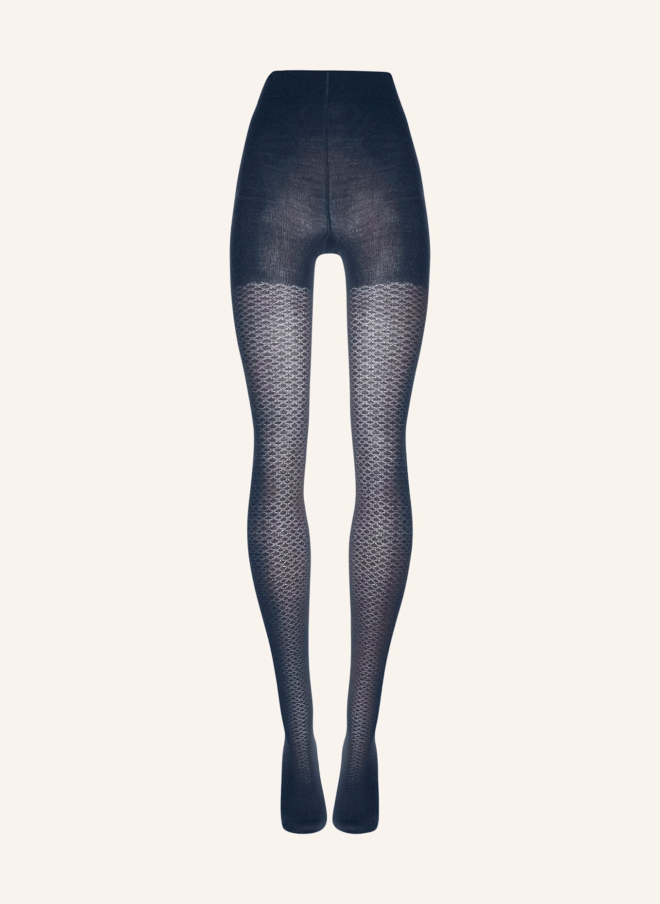 Wolford Wolford Tights Merino Pattern Tights: DUNKELBLAU