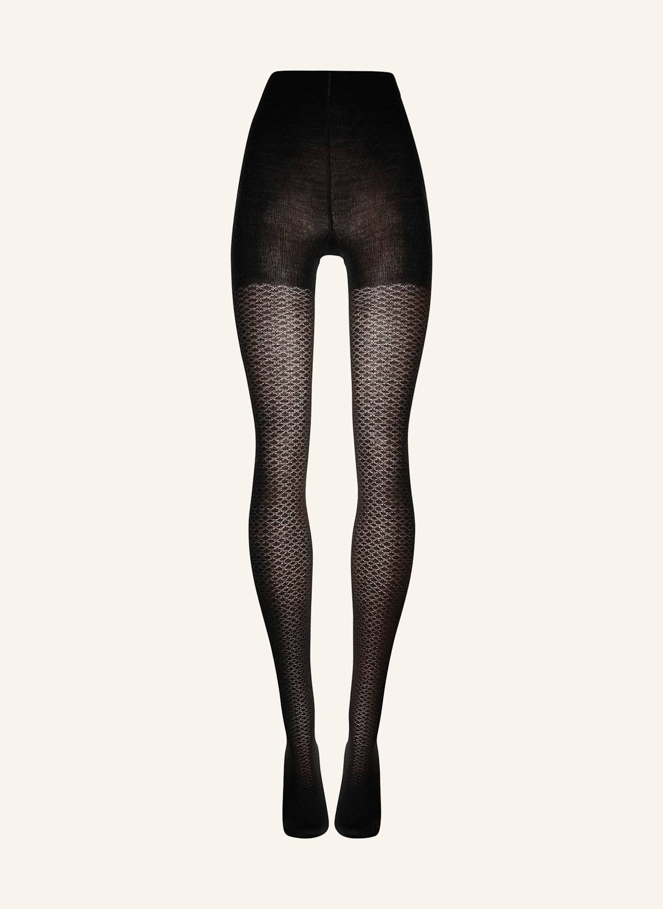 Wolford Wolford Tights Merino Pattern Tights: SCHWARZ