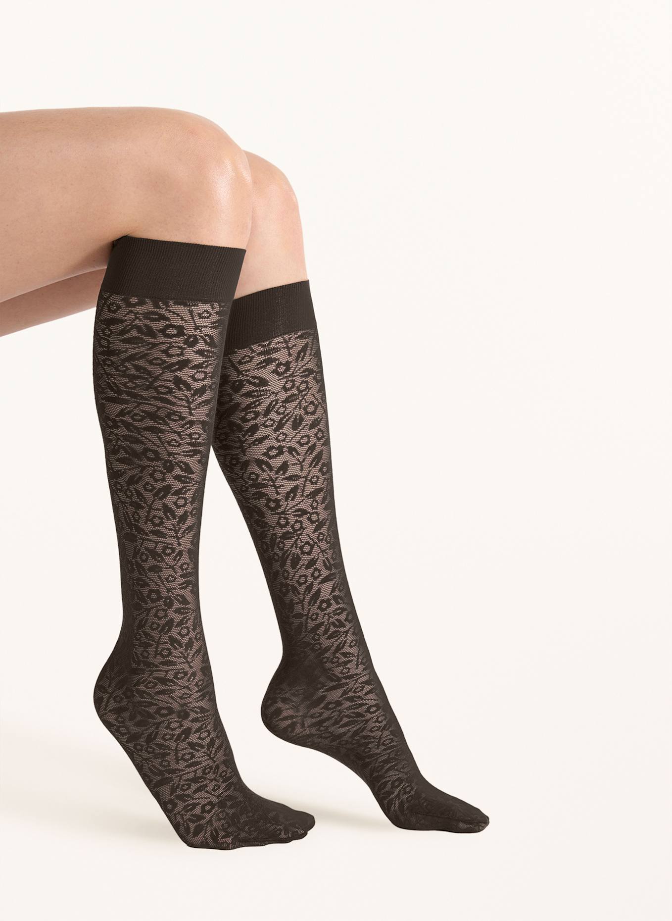 Wolford Wolford Knee-Highs Bouquet Knee-Highs: SCHWARZ