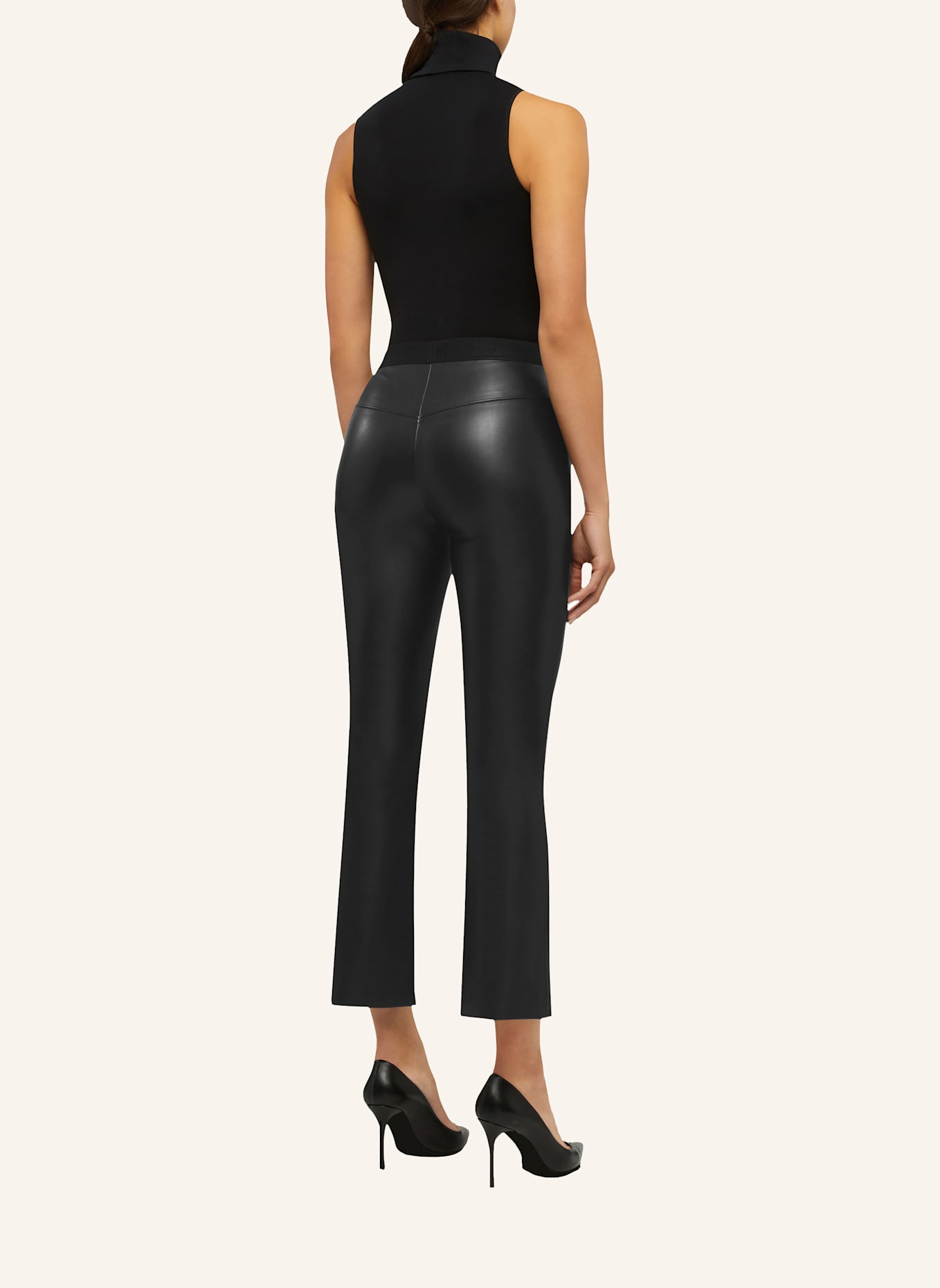 Wolford 7/8-Hose JENNA in Lederoptik: SCHWARZ