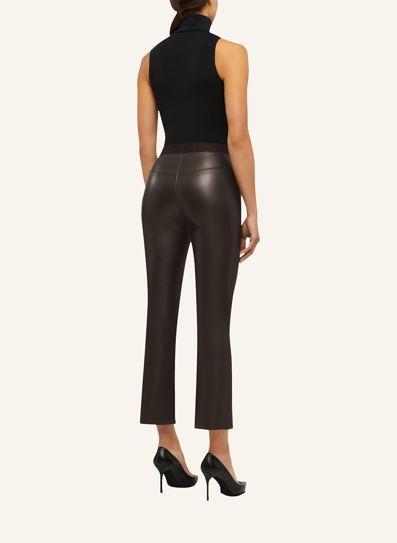 Wolford 7/8-Hose JENNA in Lederoptik: BRAUN