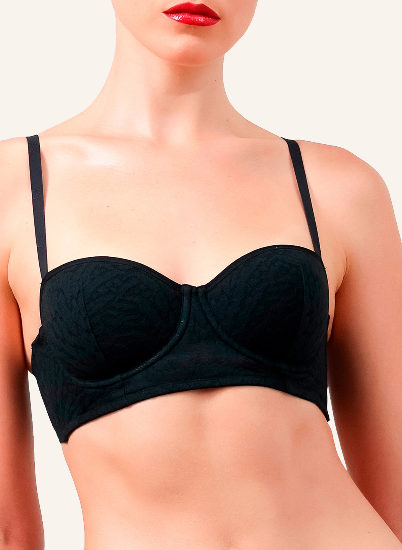 Wolford BH THE ANIMALIERS BANDEAU BRA: SCHWARZ