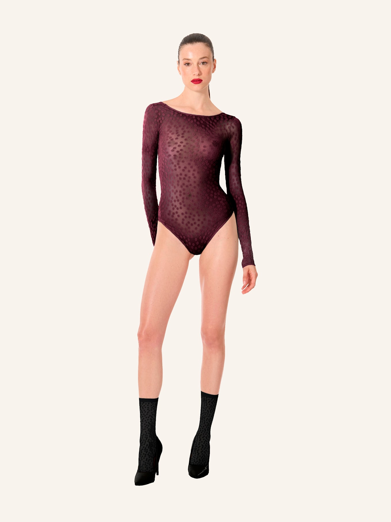 Wolford Wolford Body Sweet Dots String Body: LILA