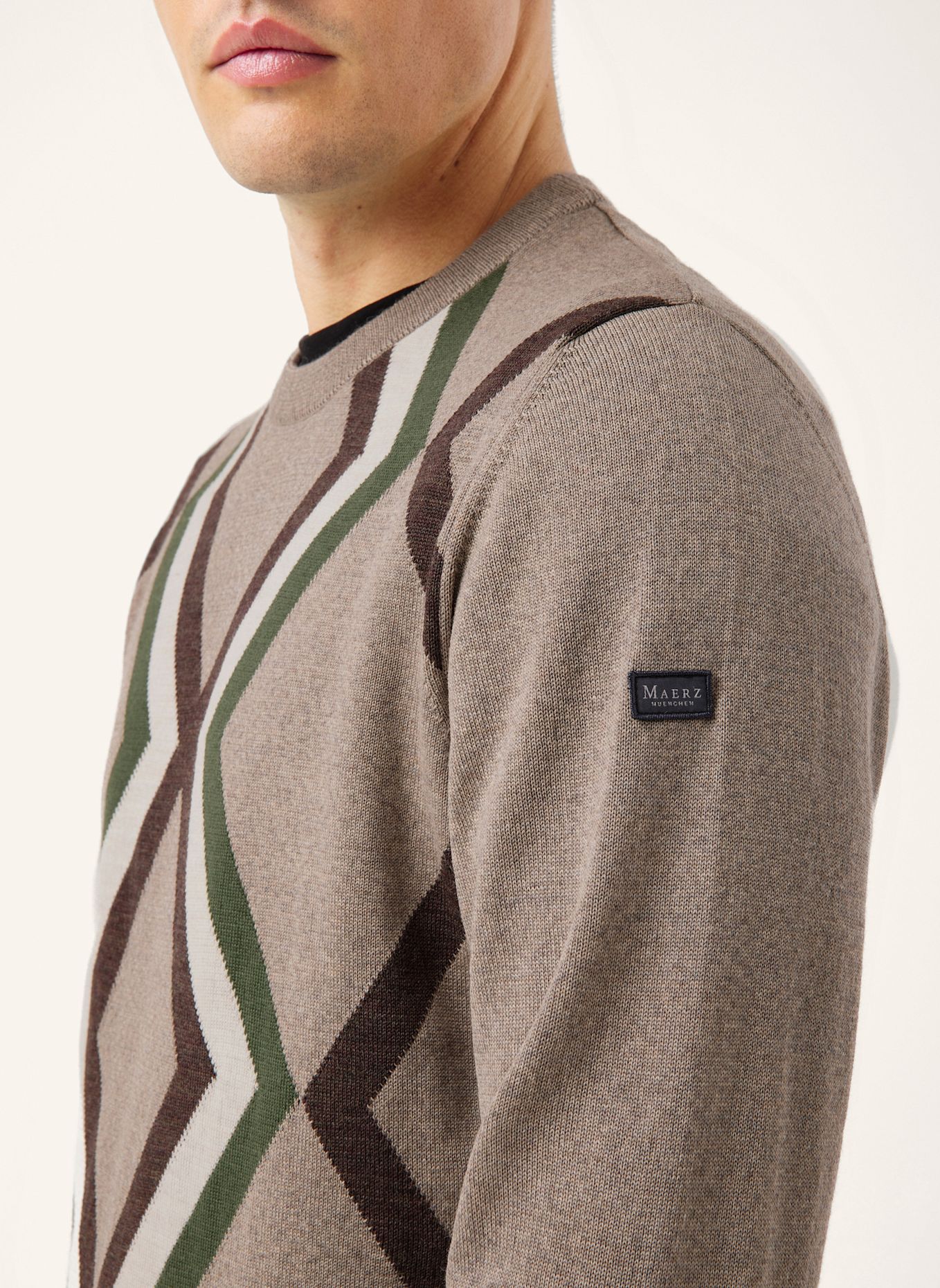 MAERZ MUENCHEN Strickpullover 496601: BEIGE