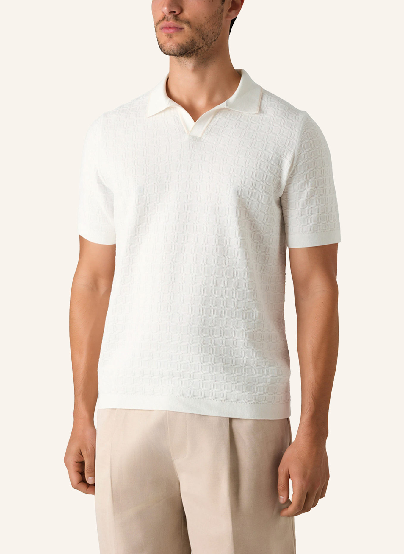 MAERZ MUENCHEN Poloshirt 451601: WEISS