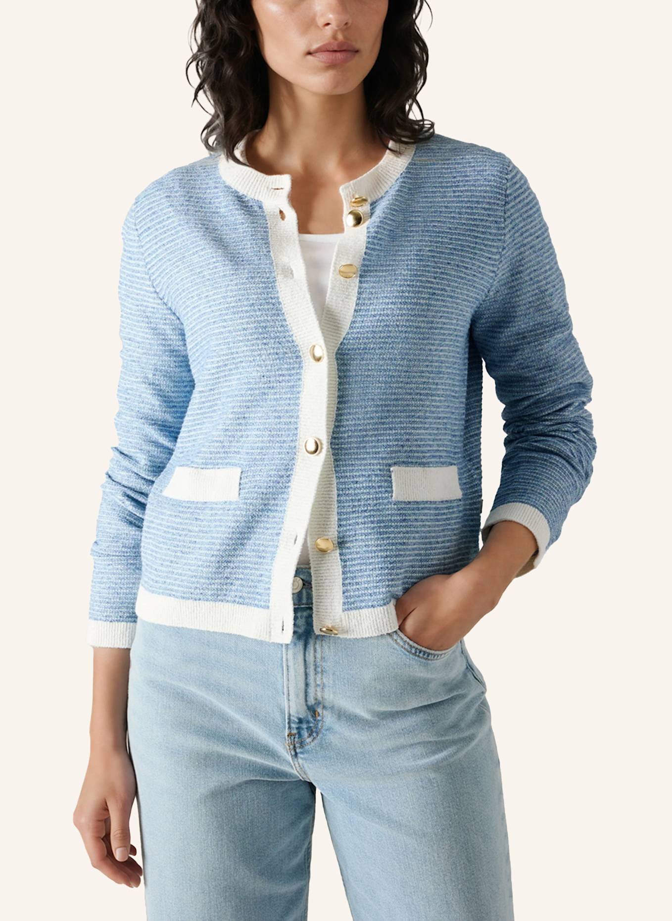 MAERZ MUENCHEN Strickjacke: BLAU