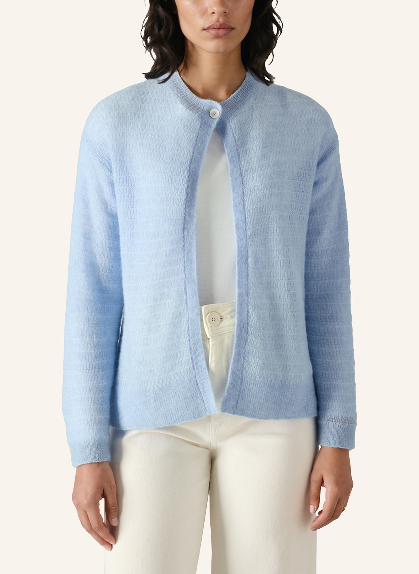 MAERZ MUENCHEN Strickjacke mit Alpaka: BLAU