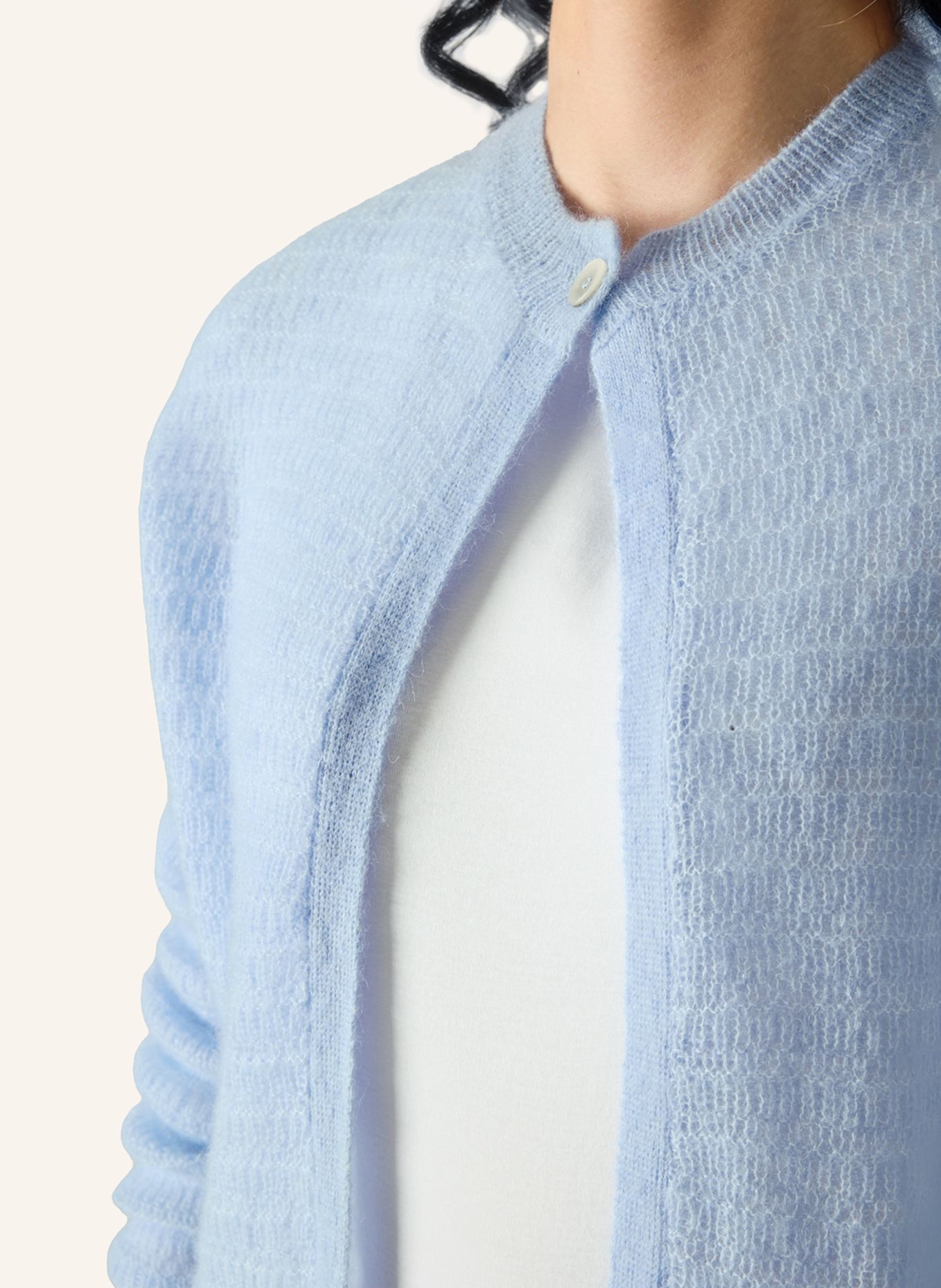 MAERZ MUENCHEN Strickjacke mit Alpaka: BLAU