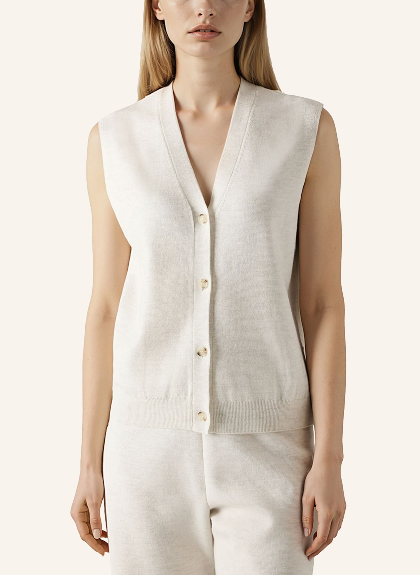 MAERZ MUENCHEN Strickweste 230400: WEISS