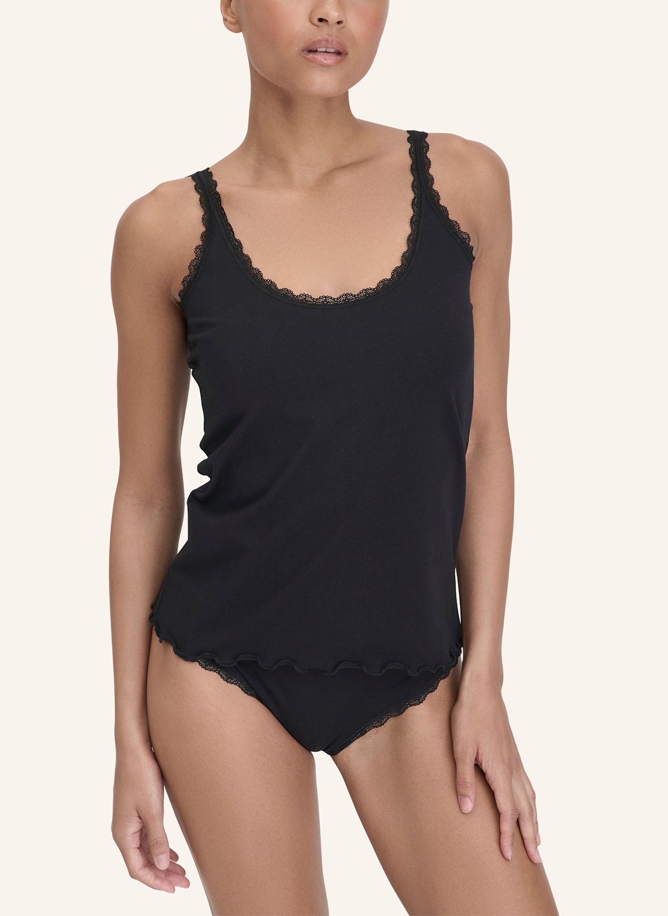 hessnatur Tanktop: SCHWARZ