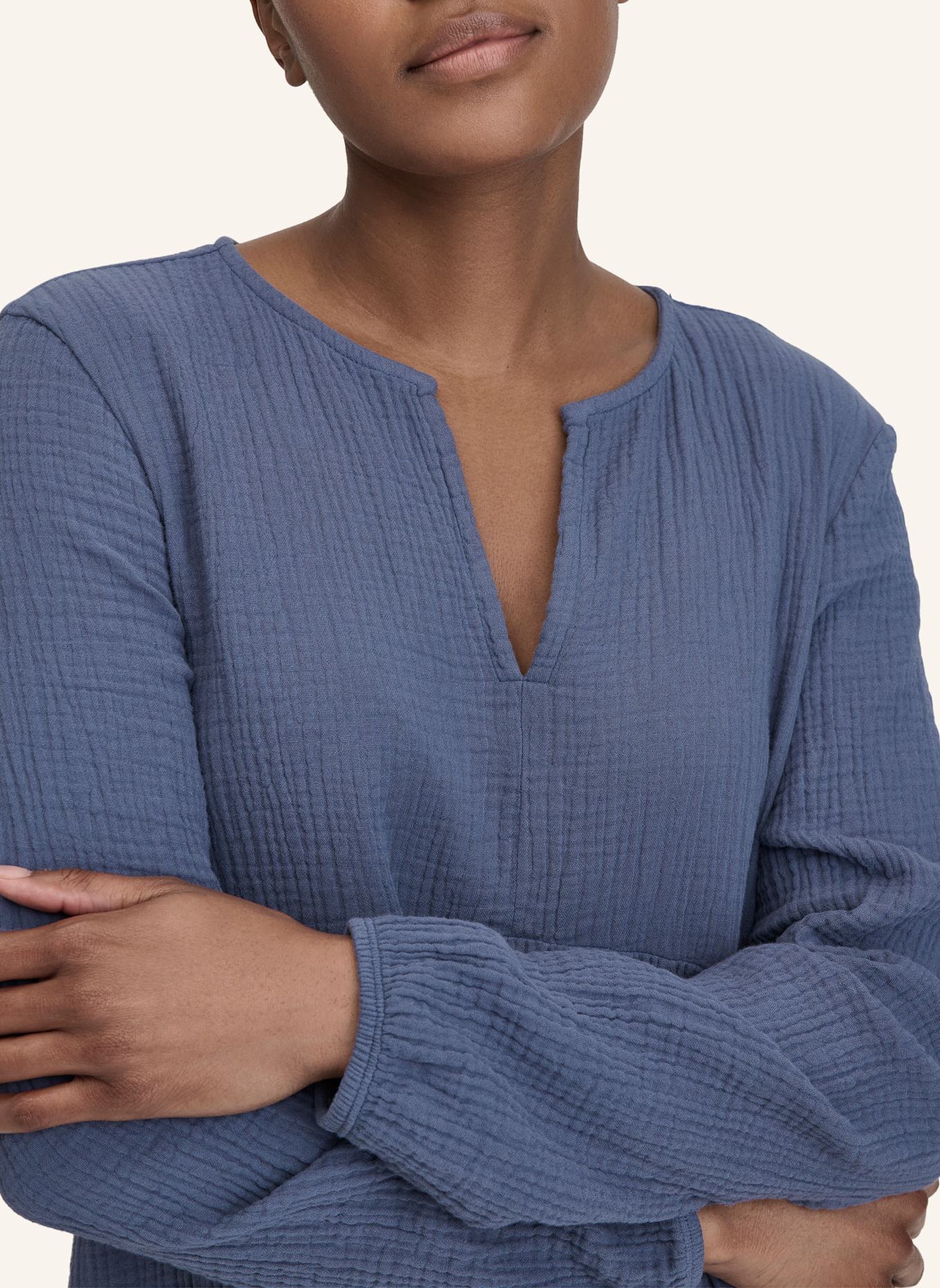 hessnatur Musselin Nachthemd: BLAU