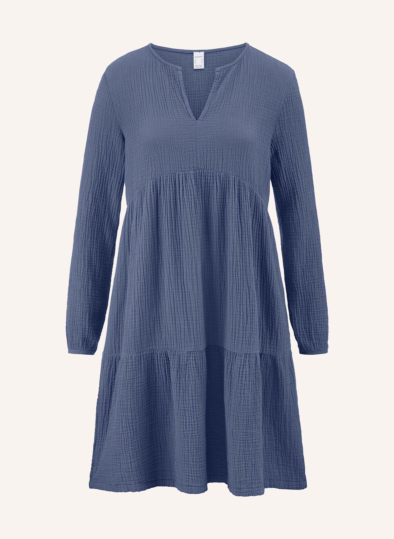 hessnatur Musselin Nachthemd: BLAU