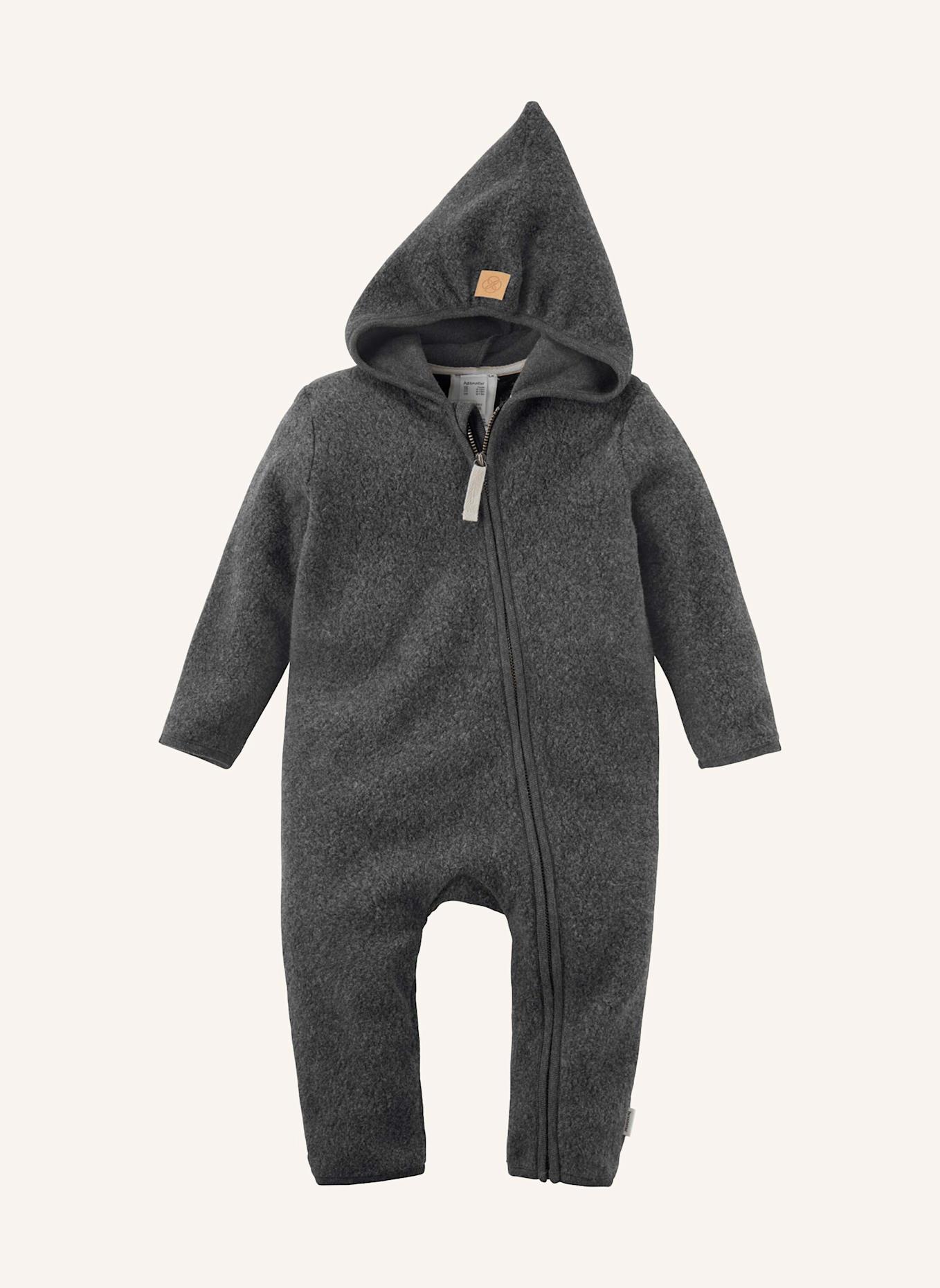 hessnatur Fleece-Overall: GRAU